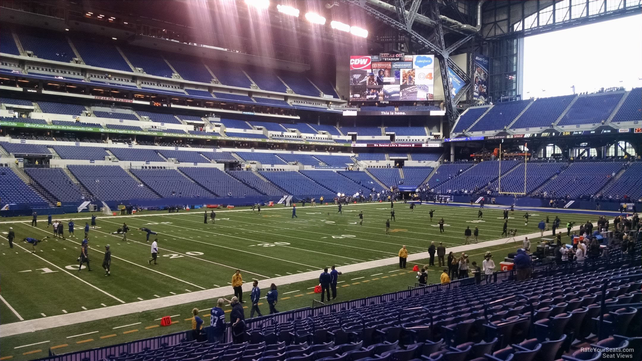 section 117, row 18 seat view  for football - lucas oil stadium