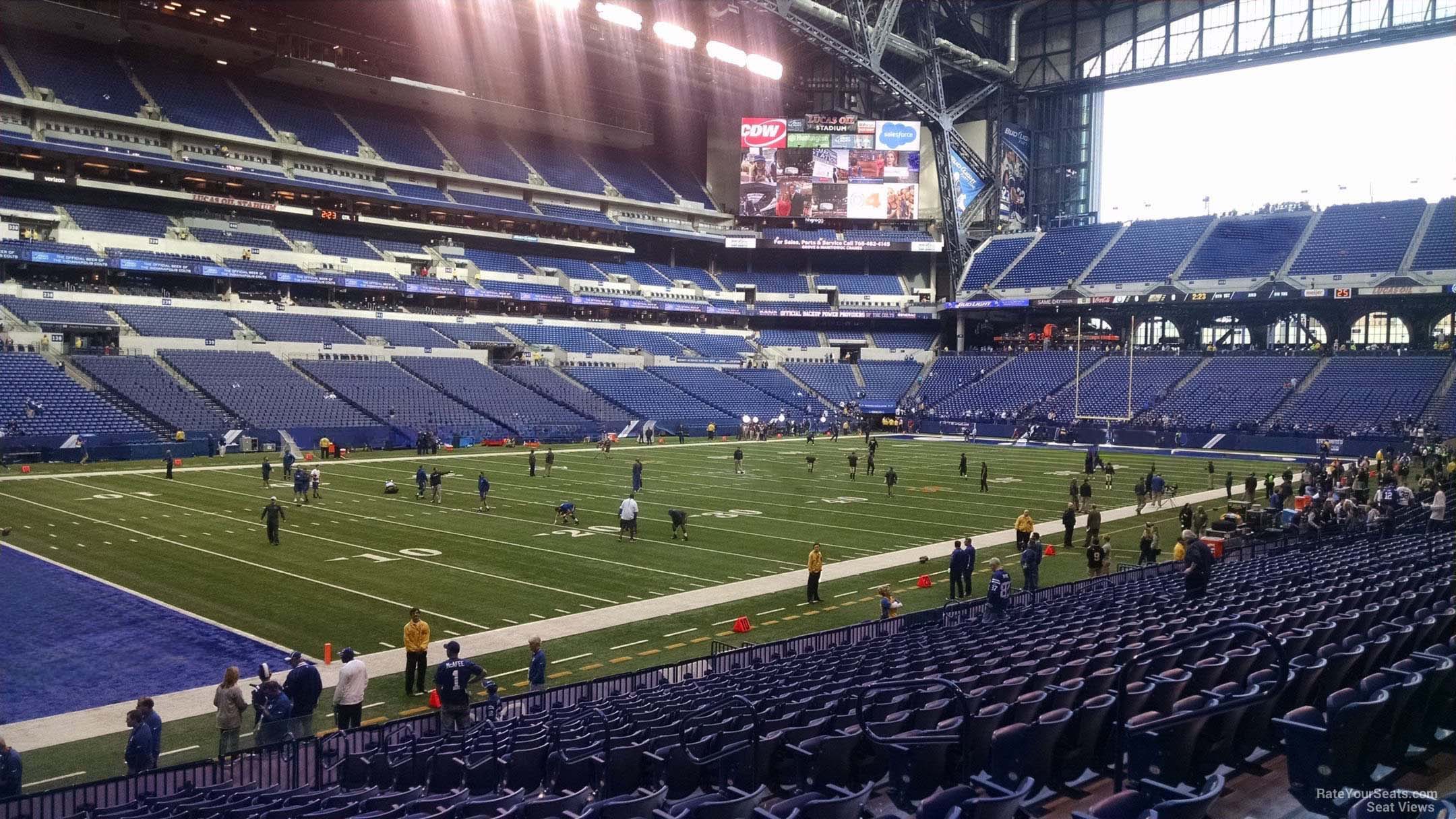 section 118, row 18 seat view  for football - lucas oil stadium