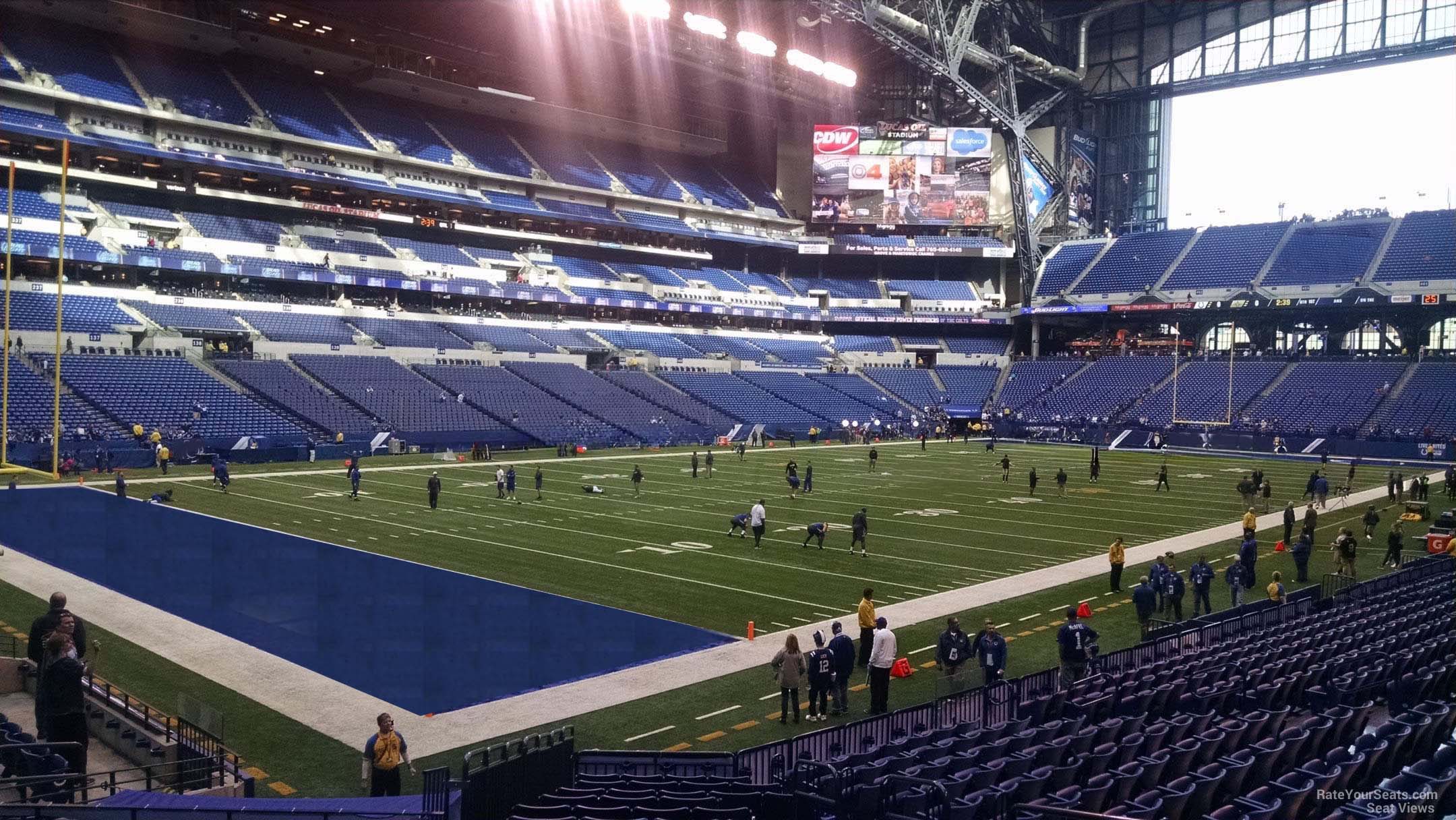 section 121, row 18 seat view  for football - lucas oil stadium