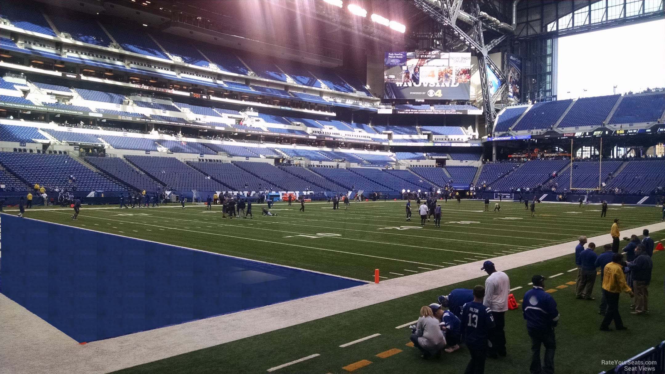 section 121, row 4 seat view  for football - lucas oil stadium