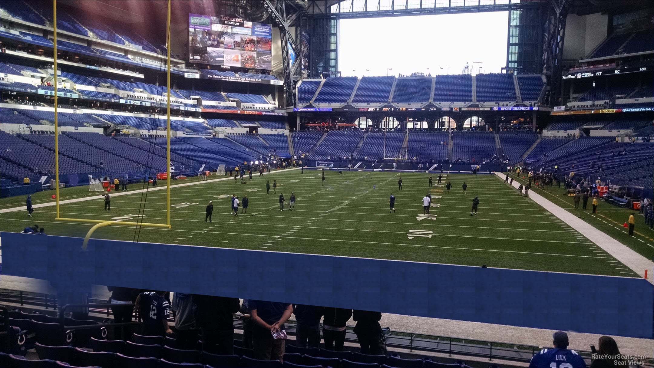 section 125, row 18 seat view  for football - lucas oil stadium