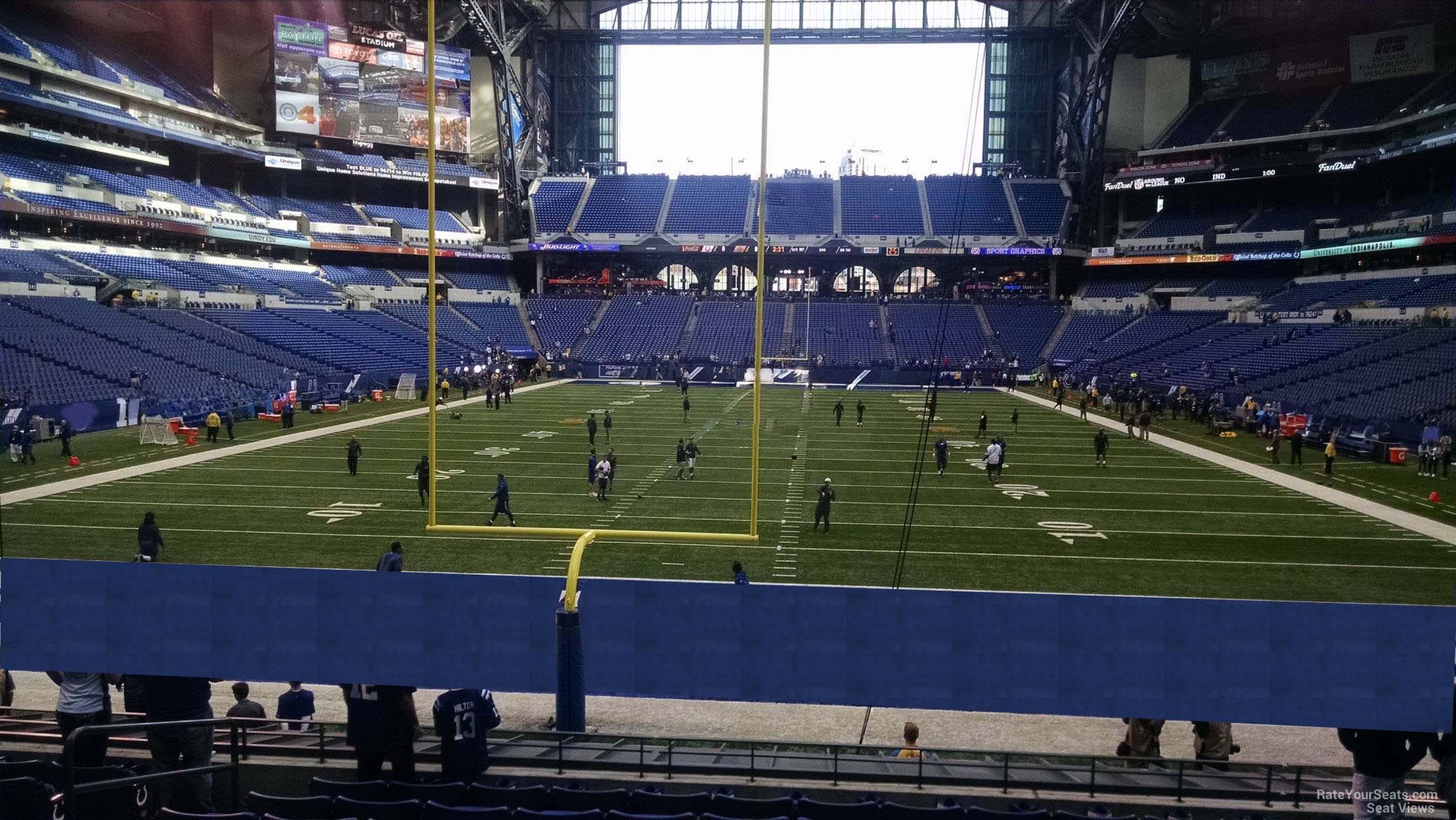 section 126, row 18 seat view  for football - lucas oil stadium