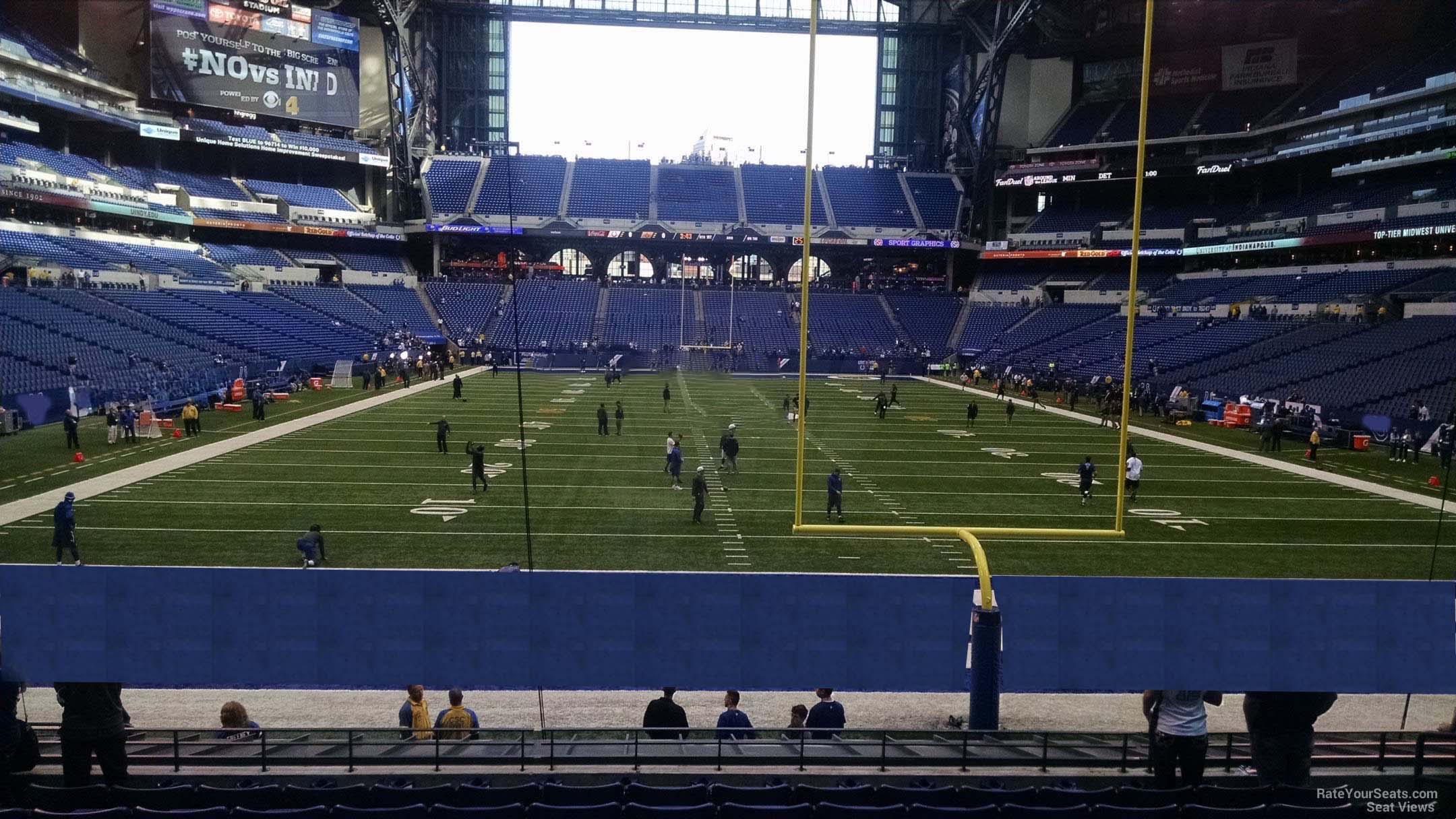 section 127, row 18 seat view  for football - lucas oil stadium