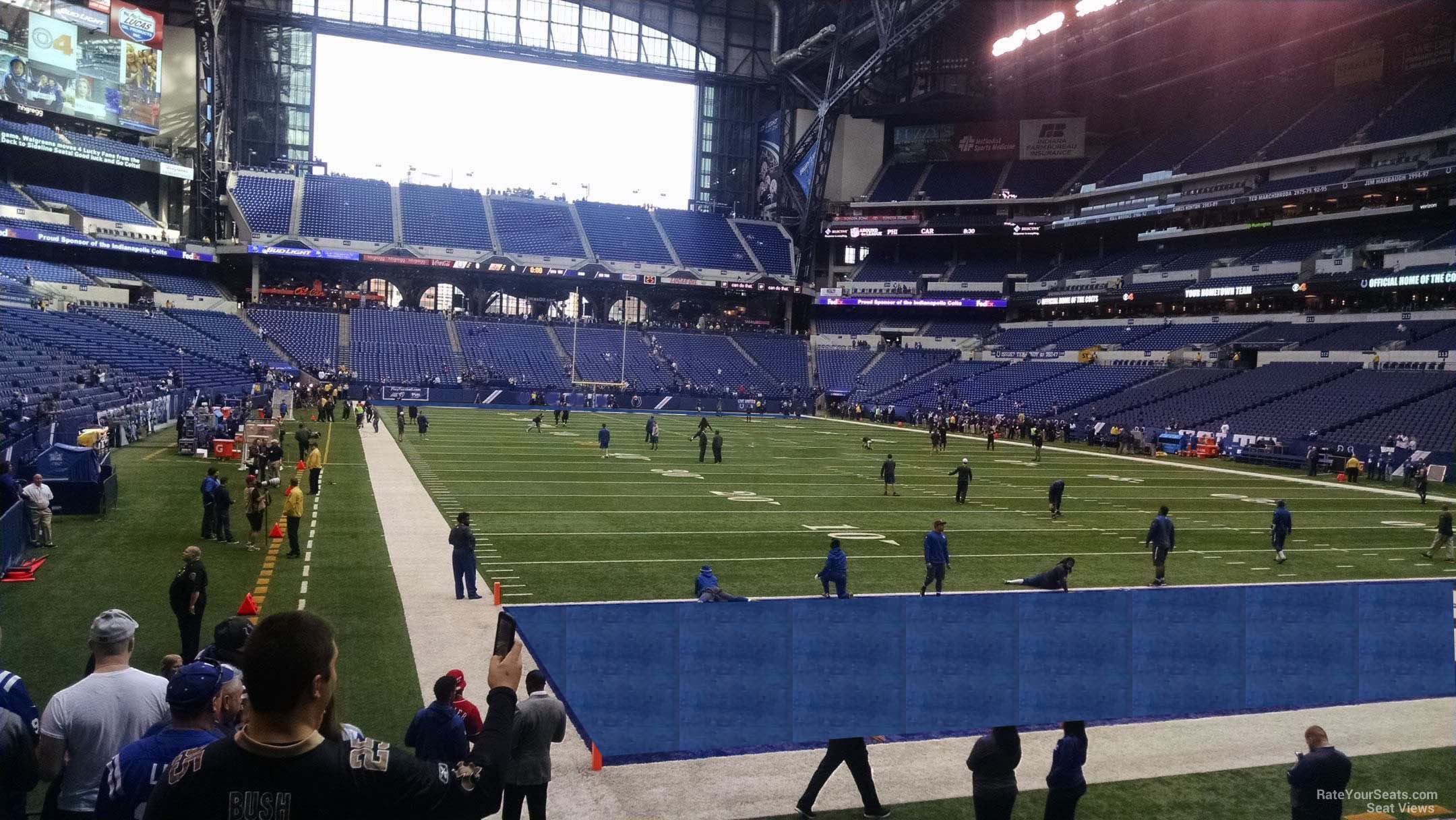 section 129, row 11 seat view  for football - lucas oil stadium