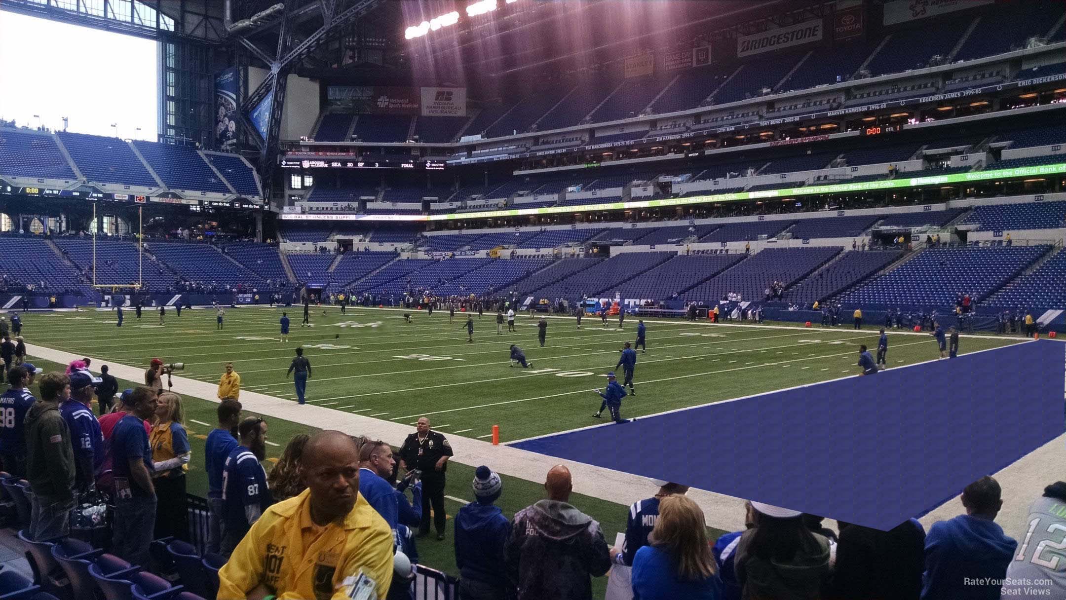 section 132, row 7 seat view  for football - lucas oil stadium