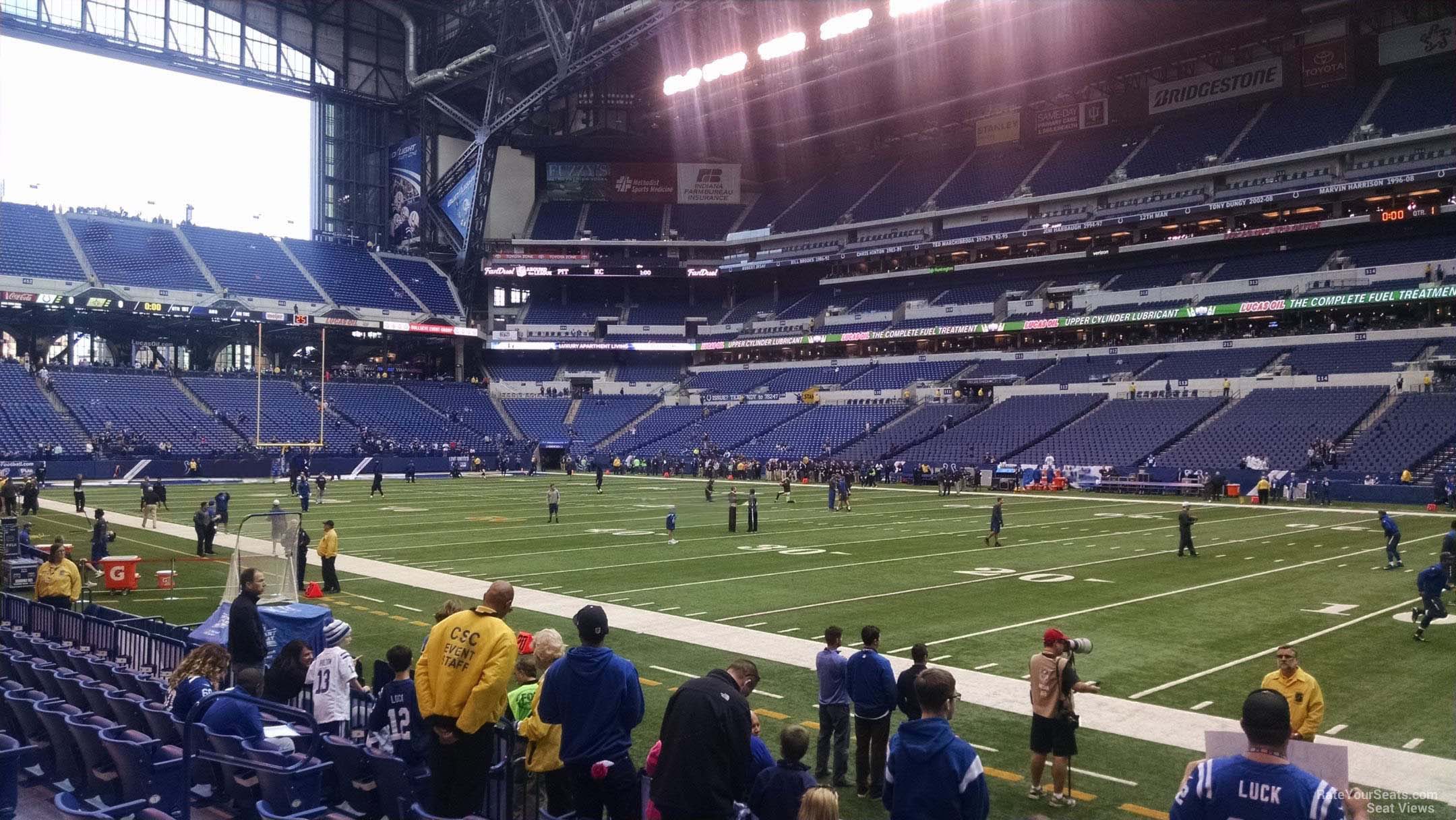 section 136, row 7 seat view  for football - lucas oil stadium