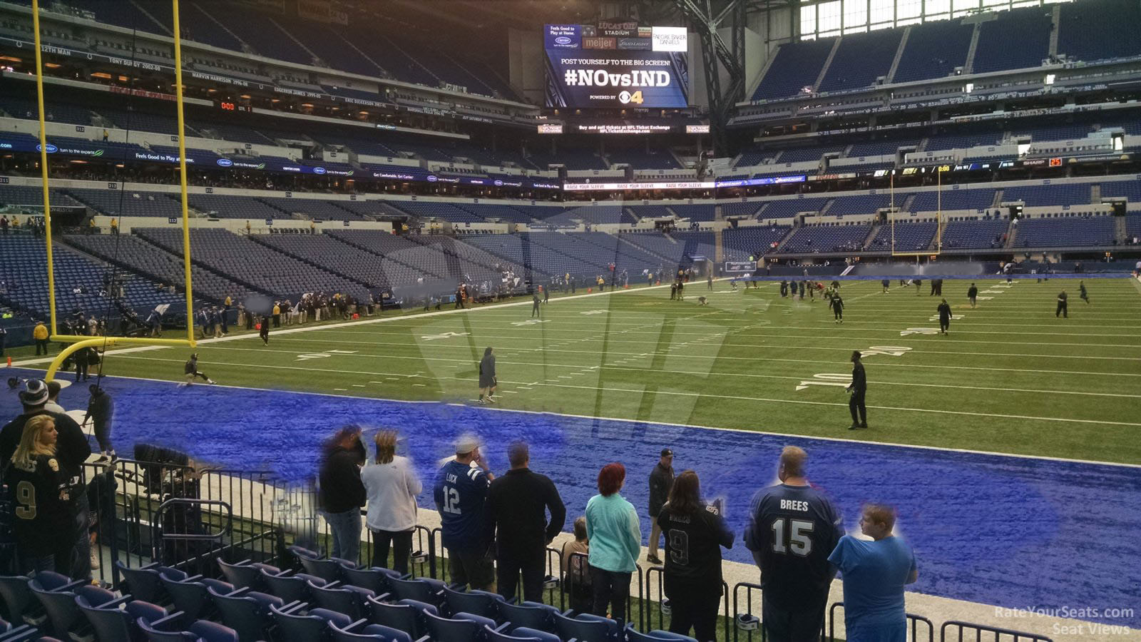 section 152, row 10 seat view  for football - lucas oil stadium
