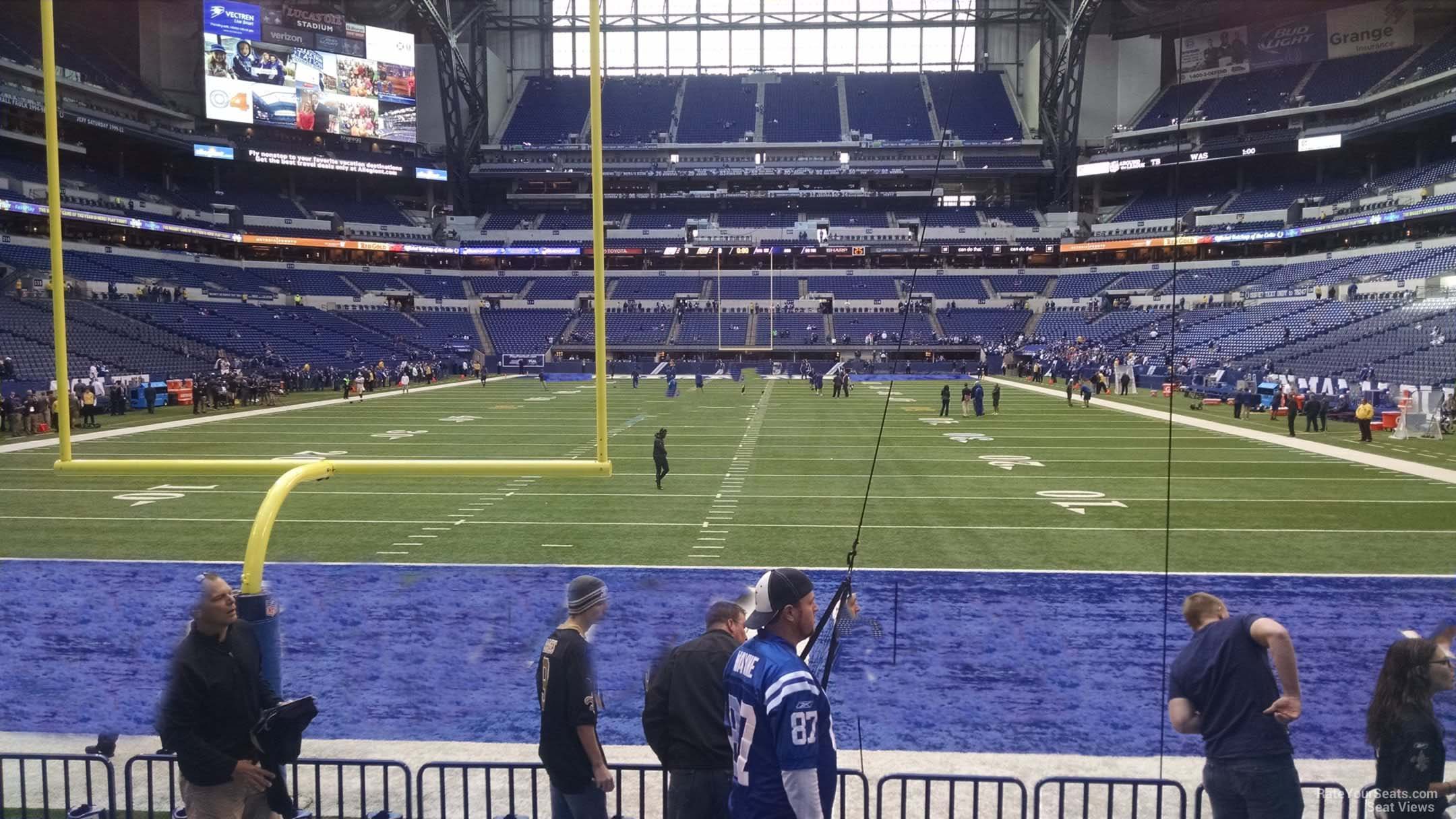section 153, row 9 seat view  for football - lucas oil stadium