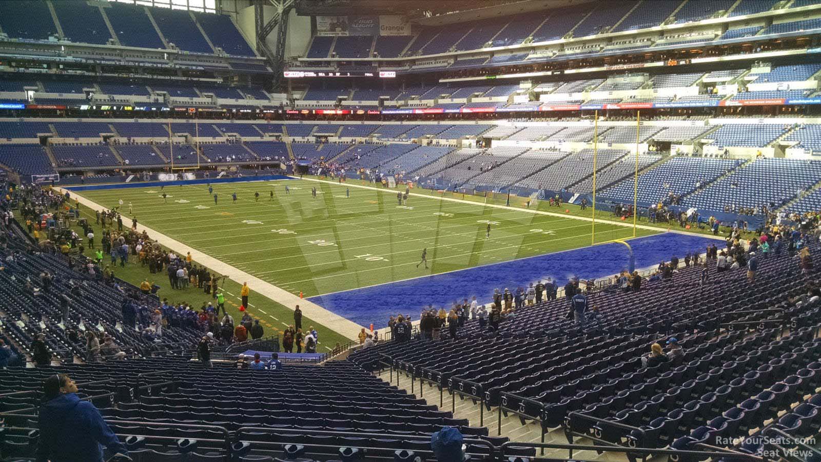 section 204, row 1 seat view  for football - lucas oil stadium
