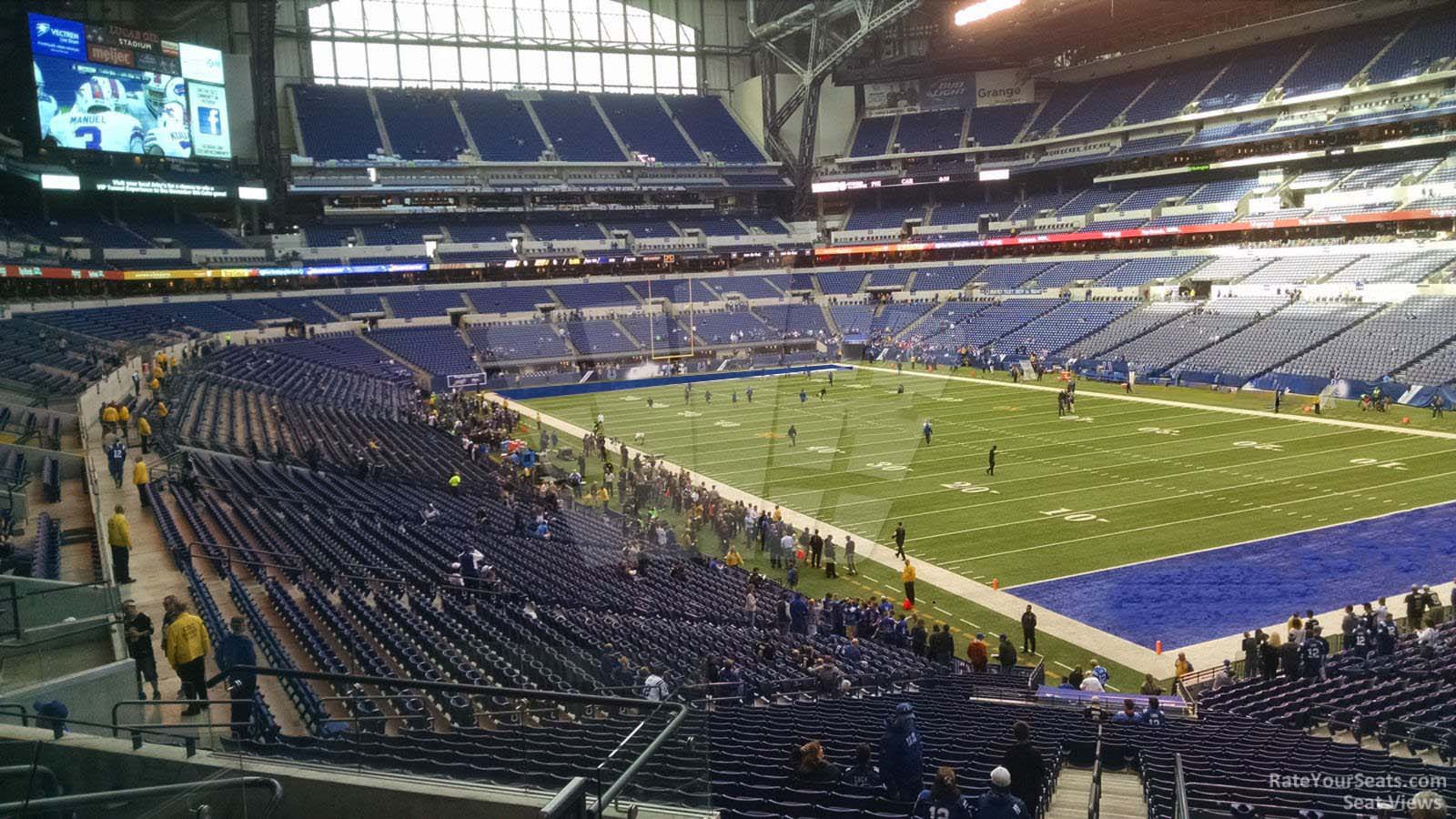section 205, row 6 seat view  for football - lucas oil stadium