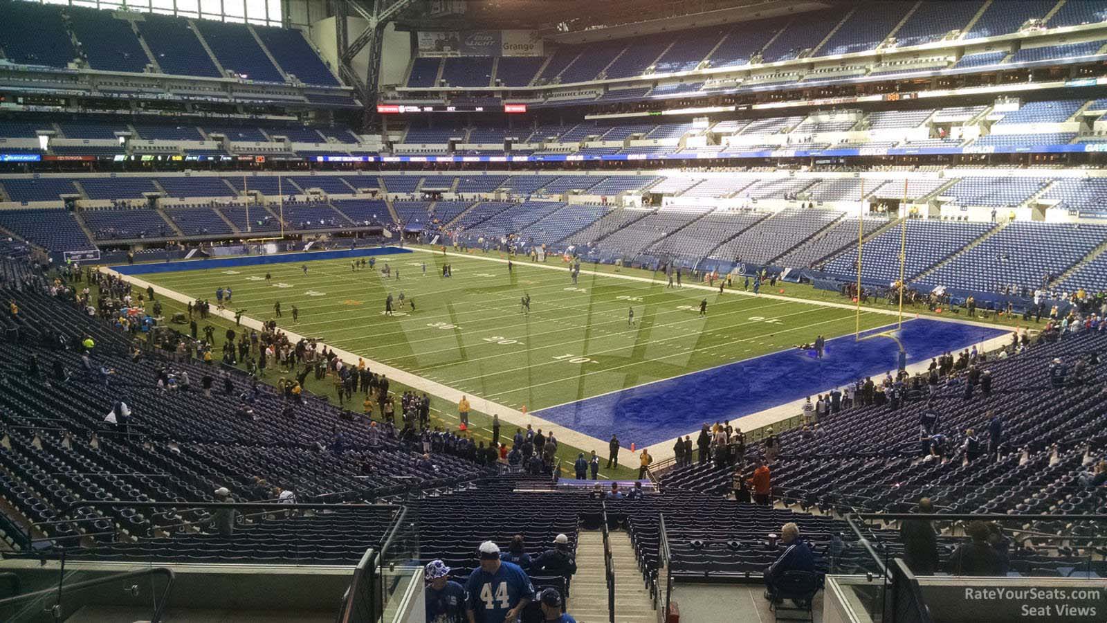 section 205, row 8 seat view  for football - lucas oil stadium