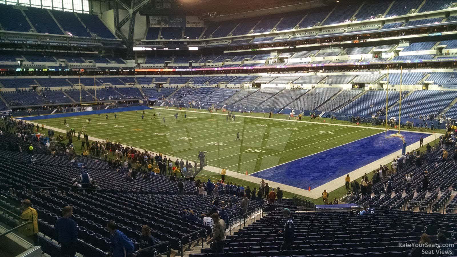 section 206, row 1 seat view  for football - lucas oil stadium