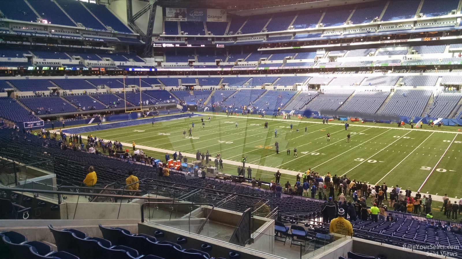 section 210, row 8 seat view  for football - lucas oil stadium