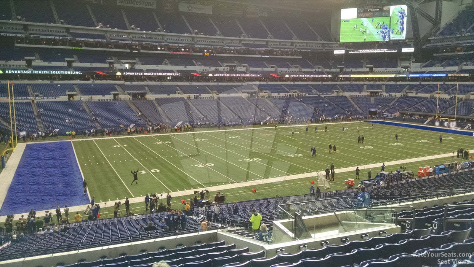 section 244, row 12 seat view  for football - lucas oil stadium