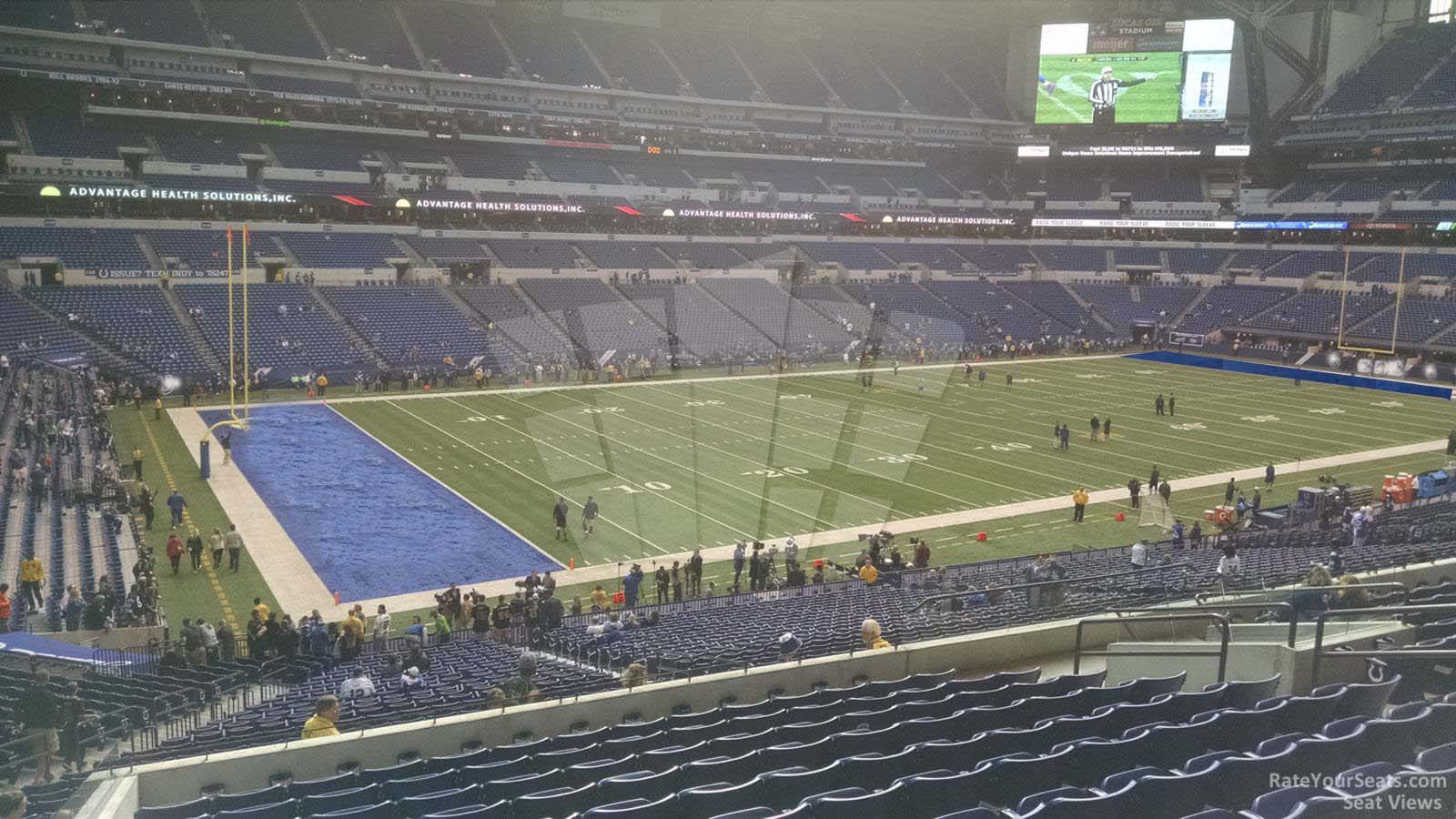 section 245, row 12 seat view  for football - lucas oil stadium