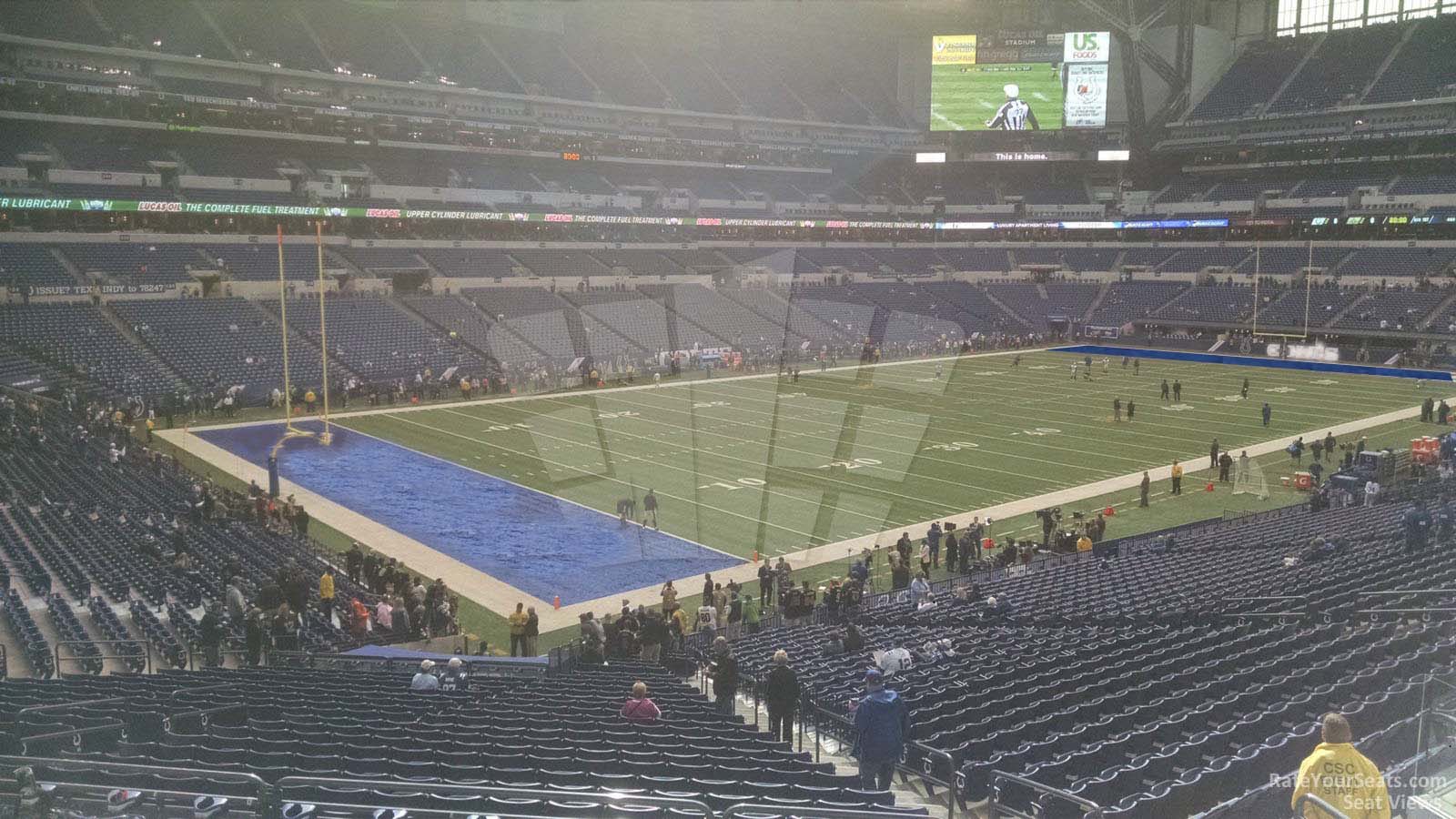 section 247, row 1 seat view  for football - lucas oil stadium