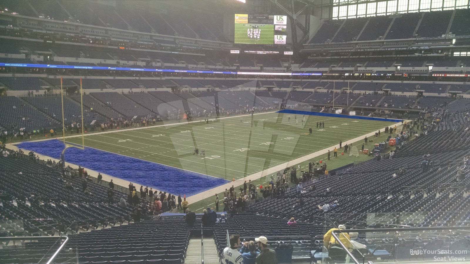section 248, row 6 seat view  for football - lucas oil stadium