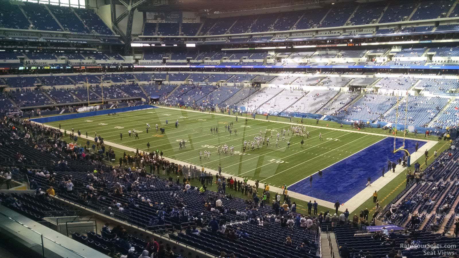 section 307, row 2 seat view  for football - lucas oil stadium