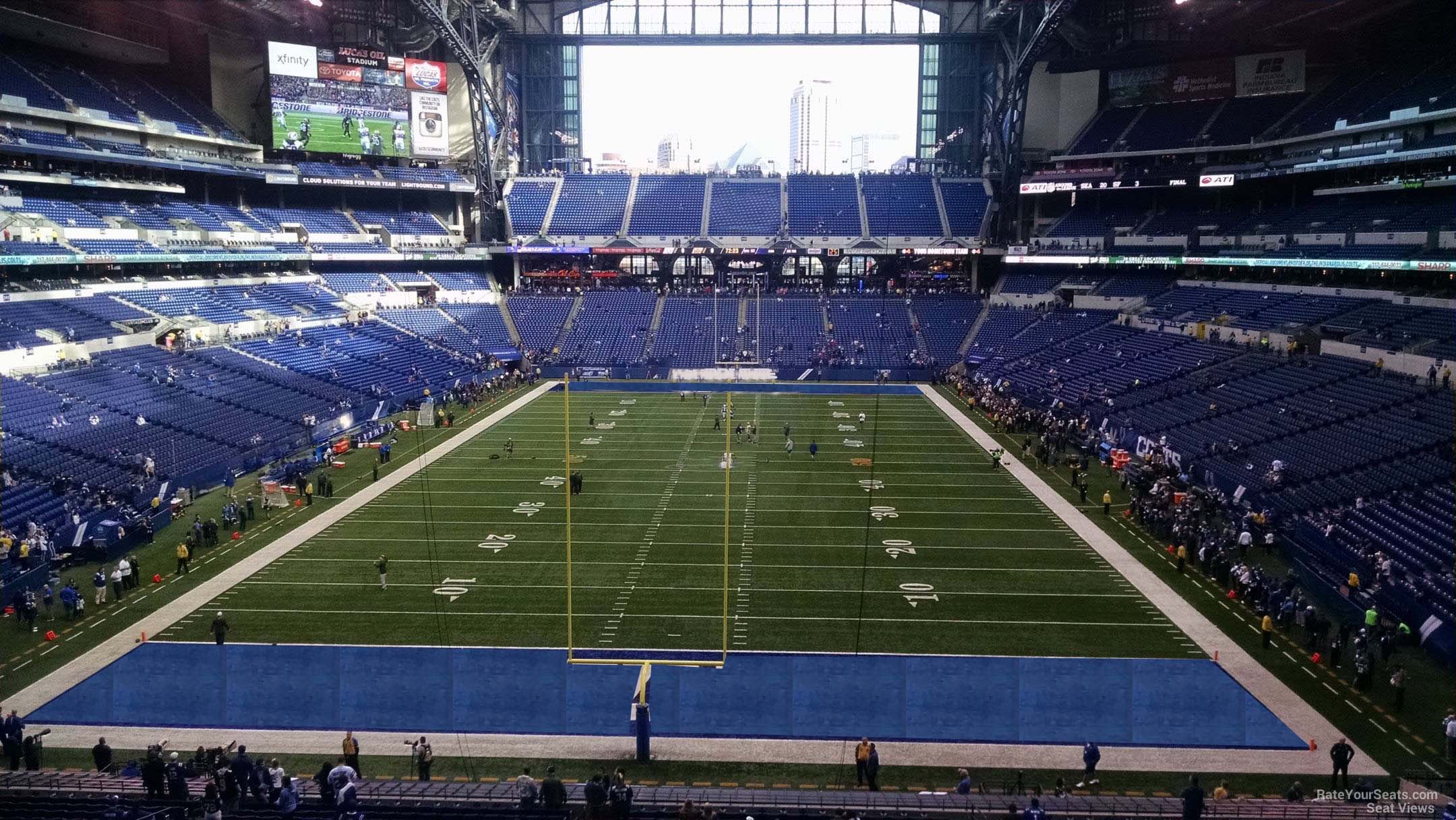 section 326, row 4 seat view  for football - lucas oil stadium