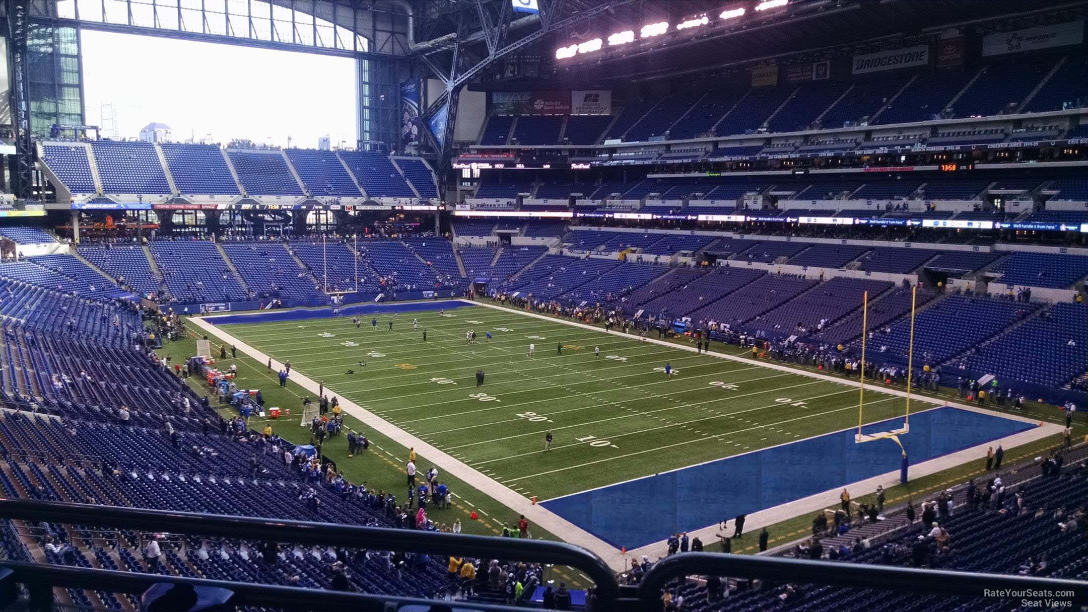section 331, row 4 seat view  for football - lucas oil stadium