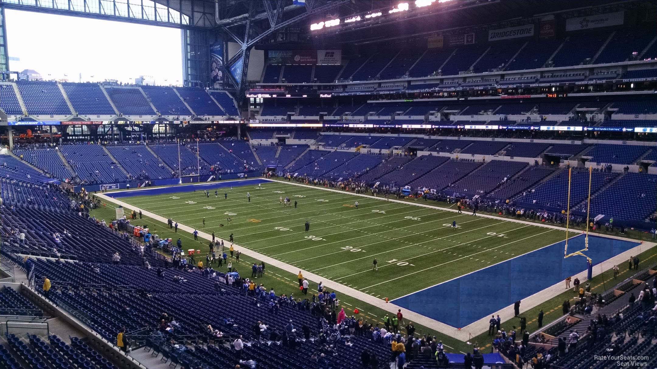 section 333, row 4 seat view  for football - lucas oil stadium