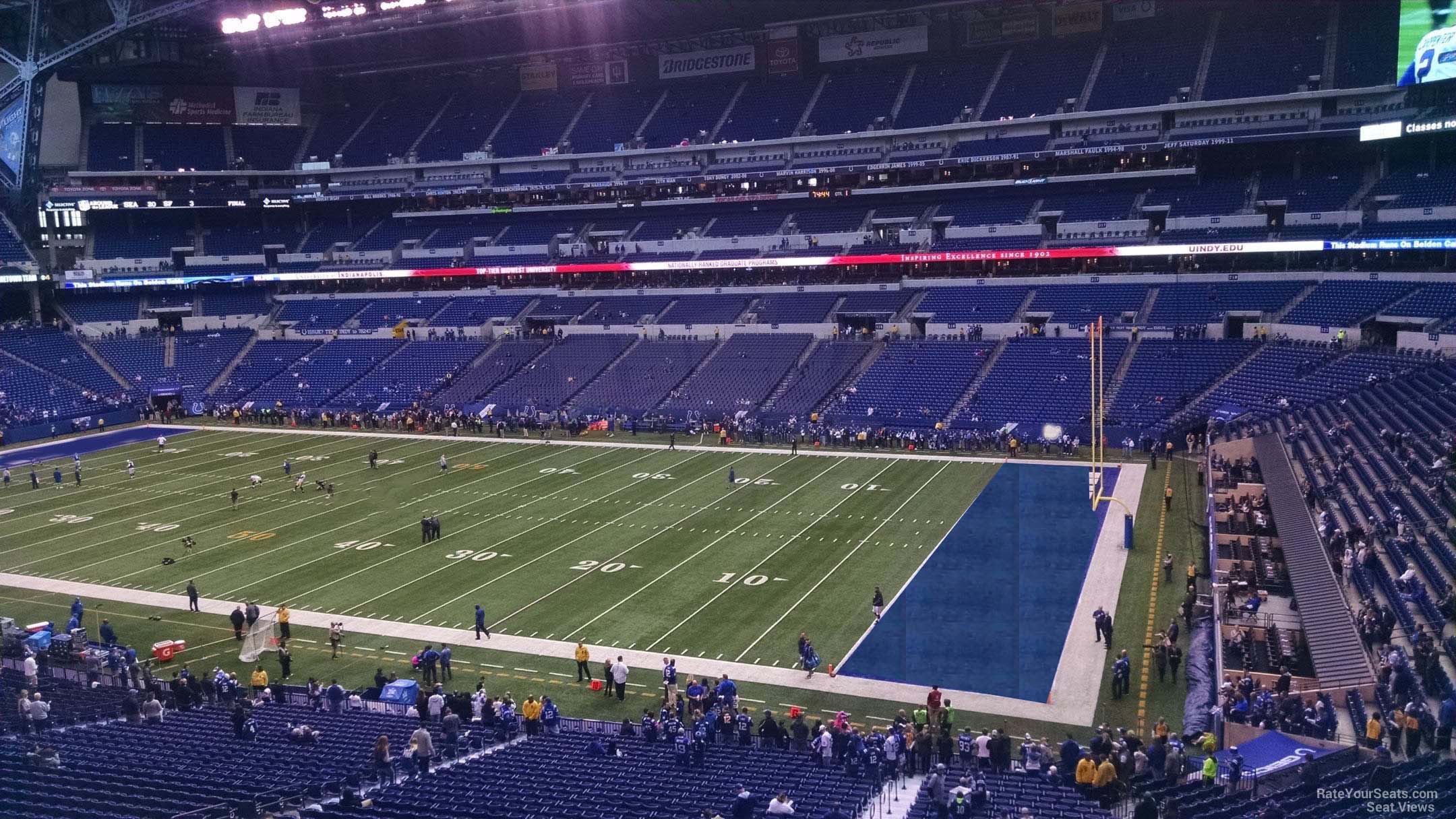 section 335, row 4 seat view  for football - lucas oil stadium