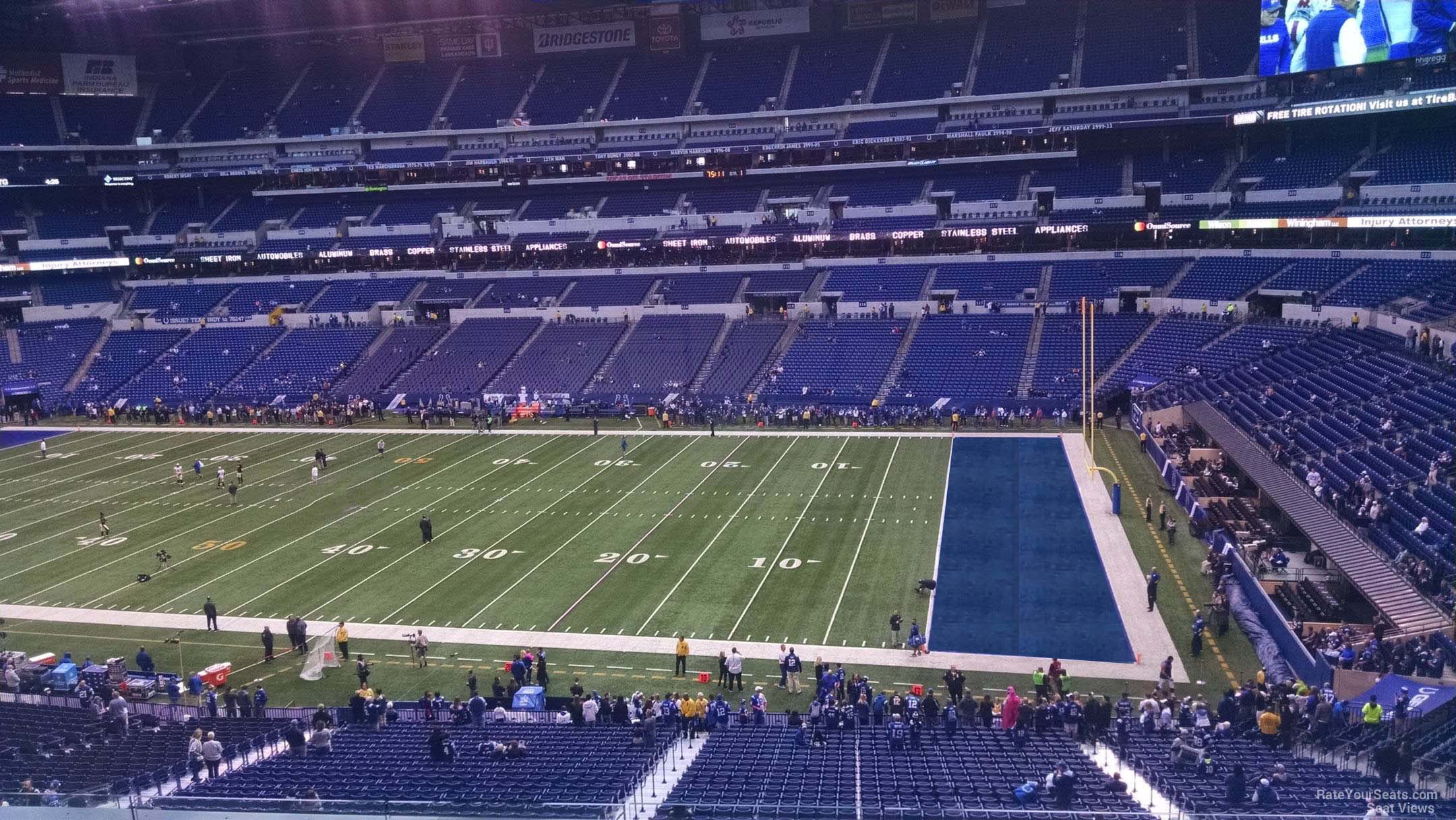 section 336, row 4 seat view  for football - lucas oil stadium