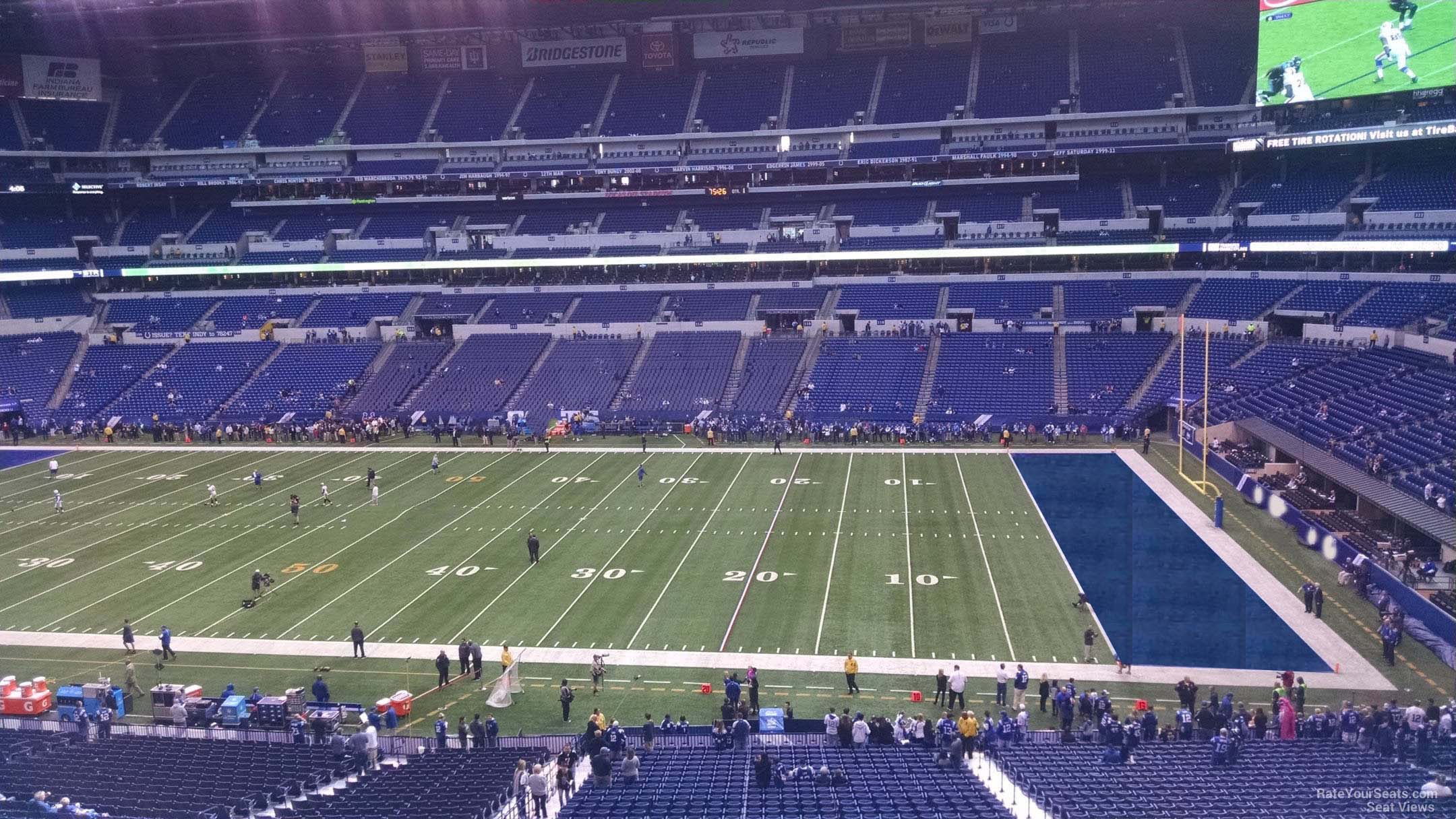 section 337, row 4 seat view  for football - lucas oil stadium