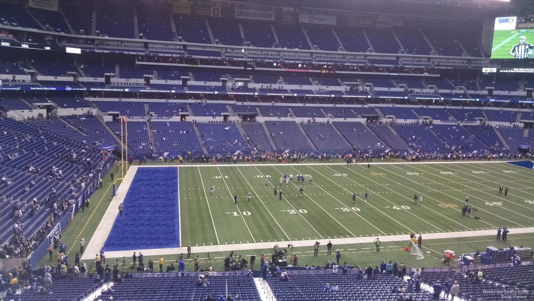 section 343, row 4 seat view  for football - lucas oil stadium