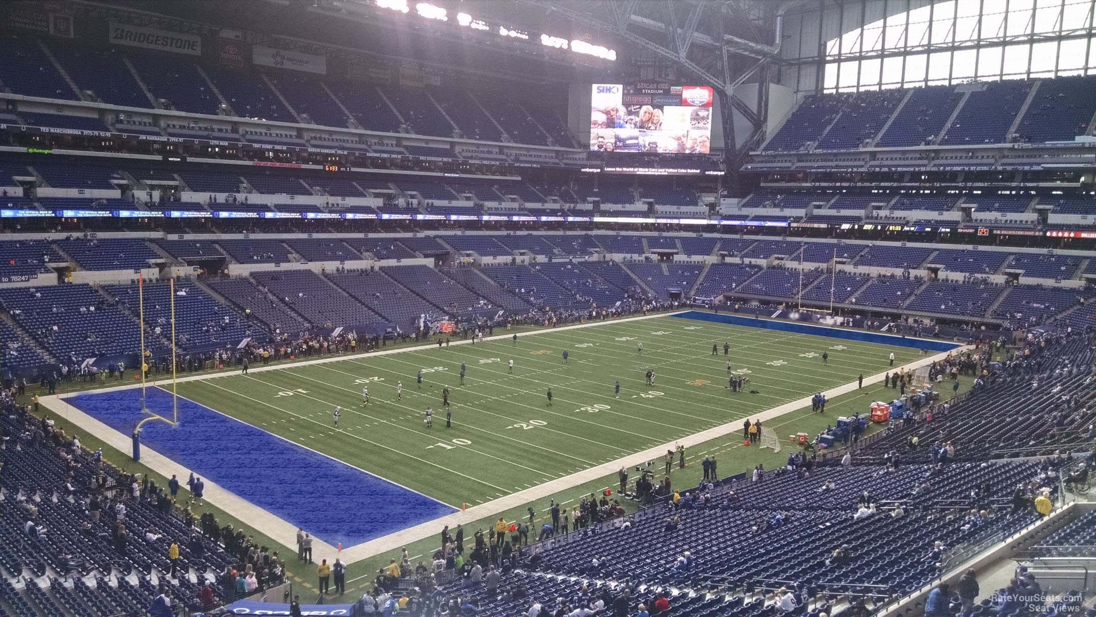 section 347, row 4 seat view  for football - lucas oil stadium