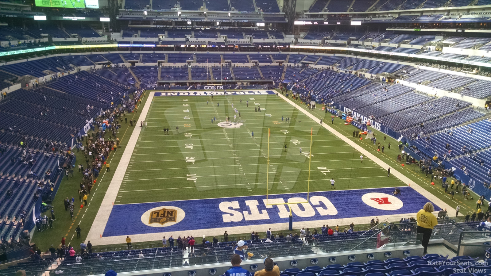 section 401, row 10 seat view  for football - lucas oil stadium