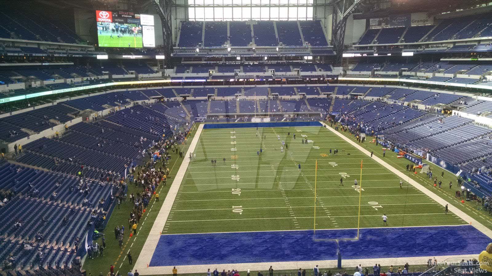 section 401, row 10 seat view  for football - lucas oil stadium