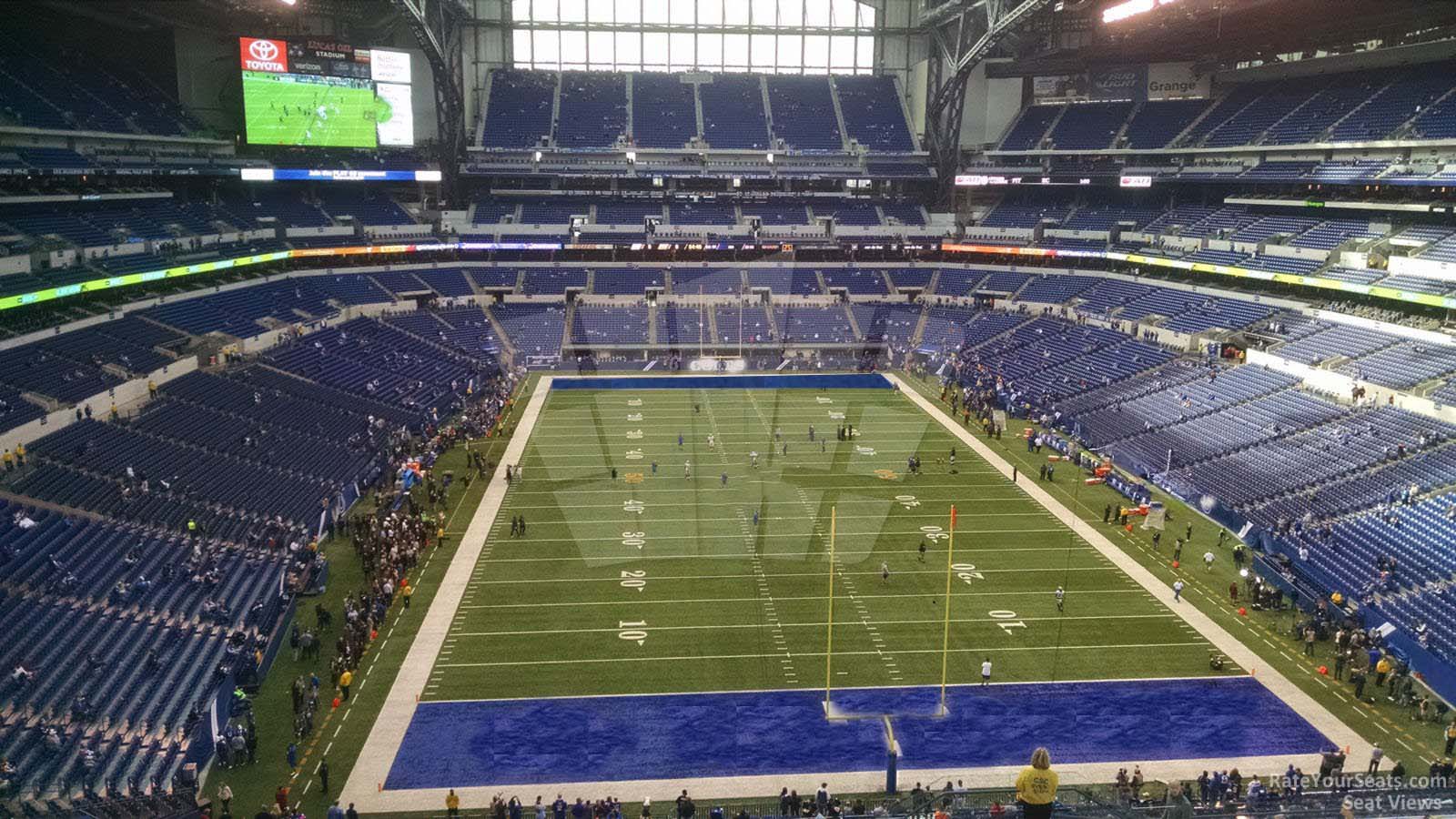 section 401, row 16 seat view  for football - lucas oil stadium