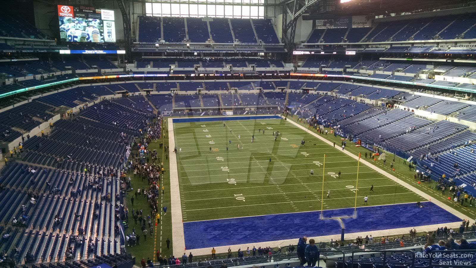section 402, row 16 seat view  for football - lucas oil stadium