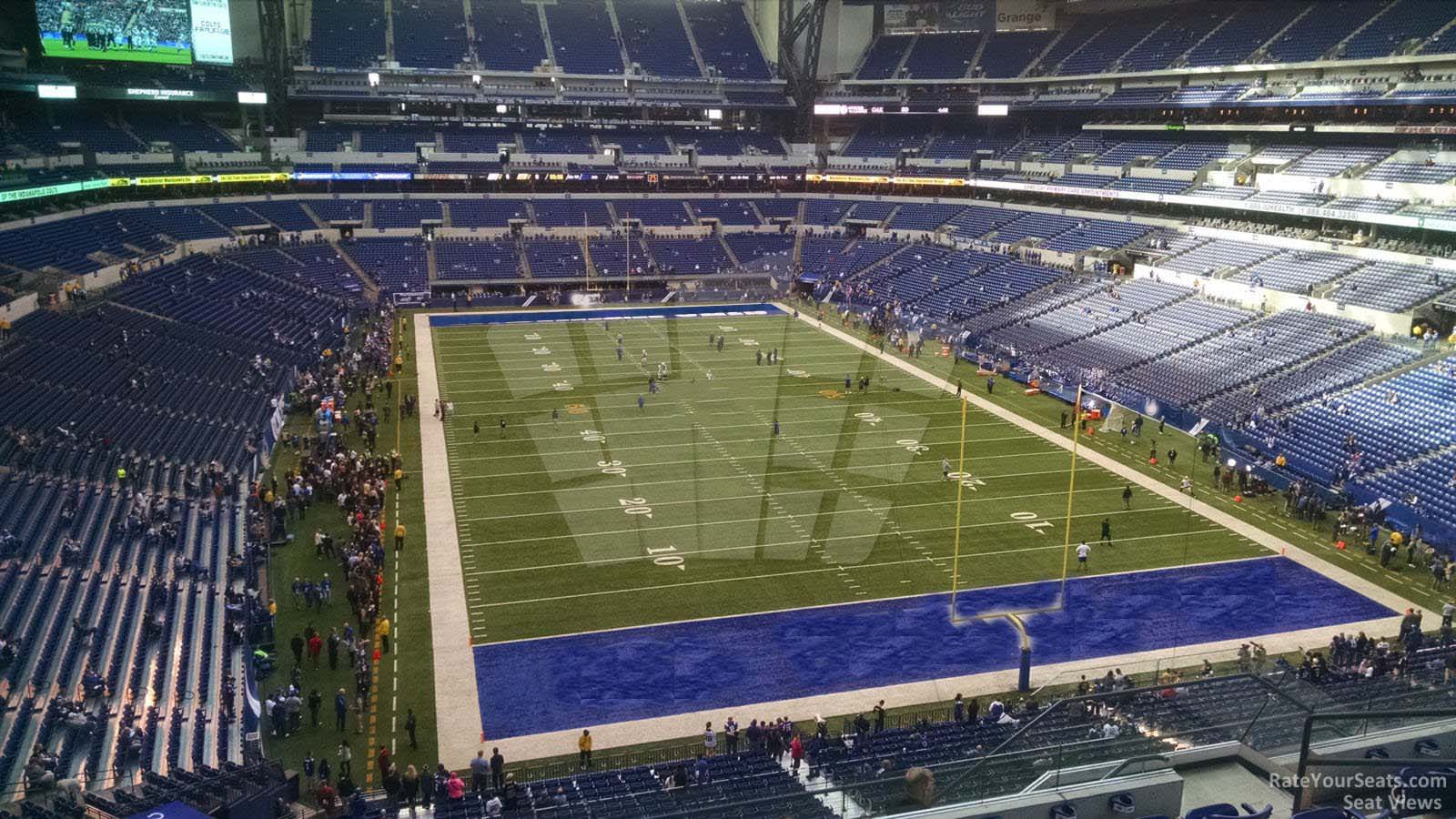 section 402, row 8 seat view  for football - lucas oil stadium