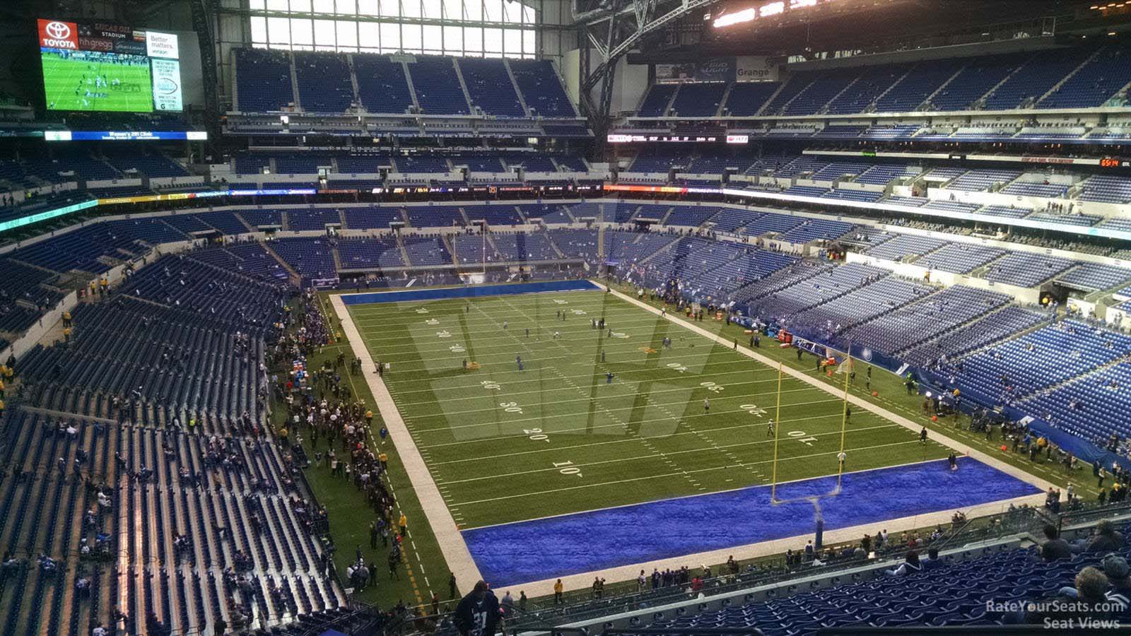 section 403, row 17 seat view  for football - lucas oil stadium