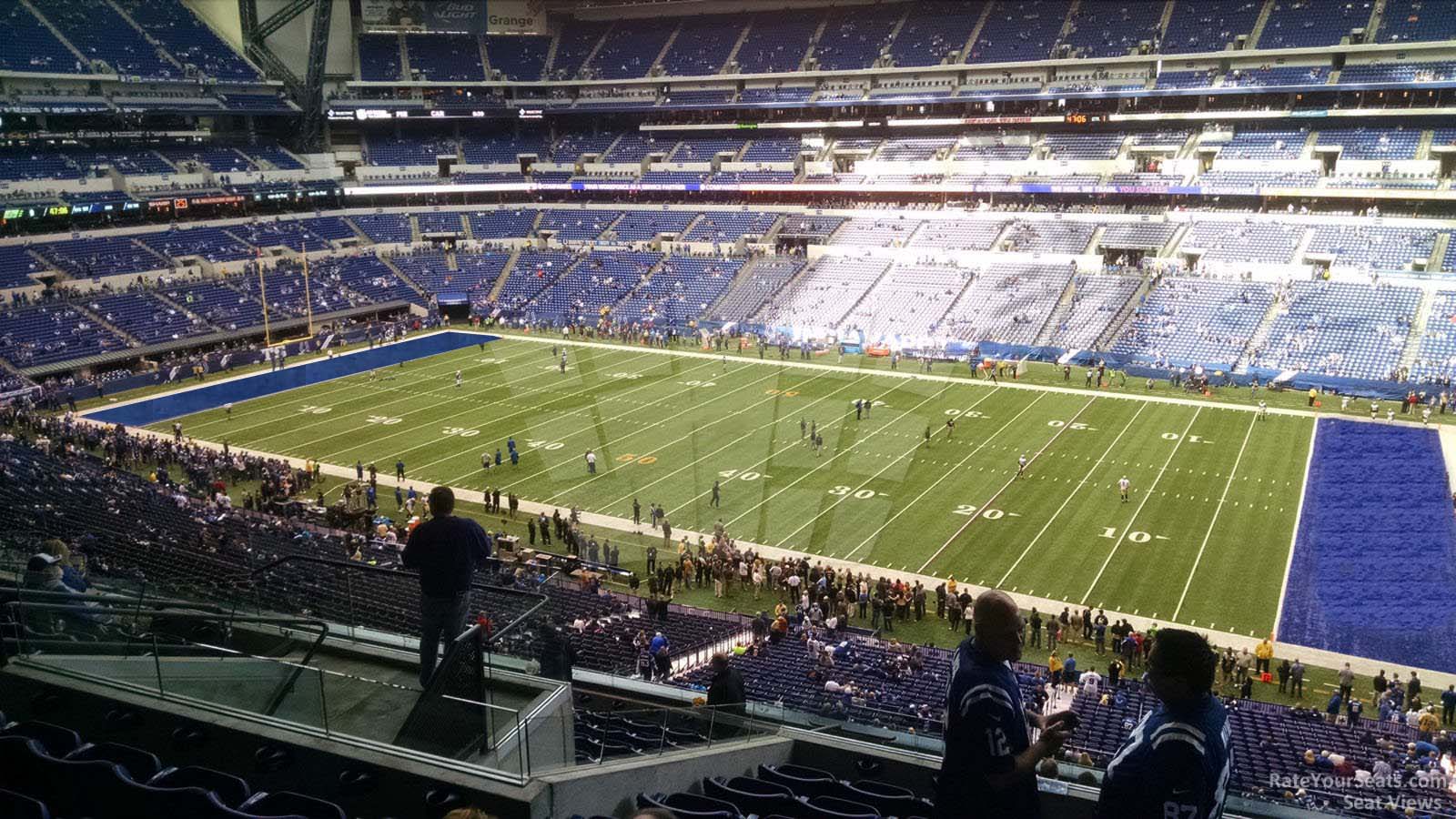 section 409, row 9 seat view  for football - lucas oil stadium