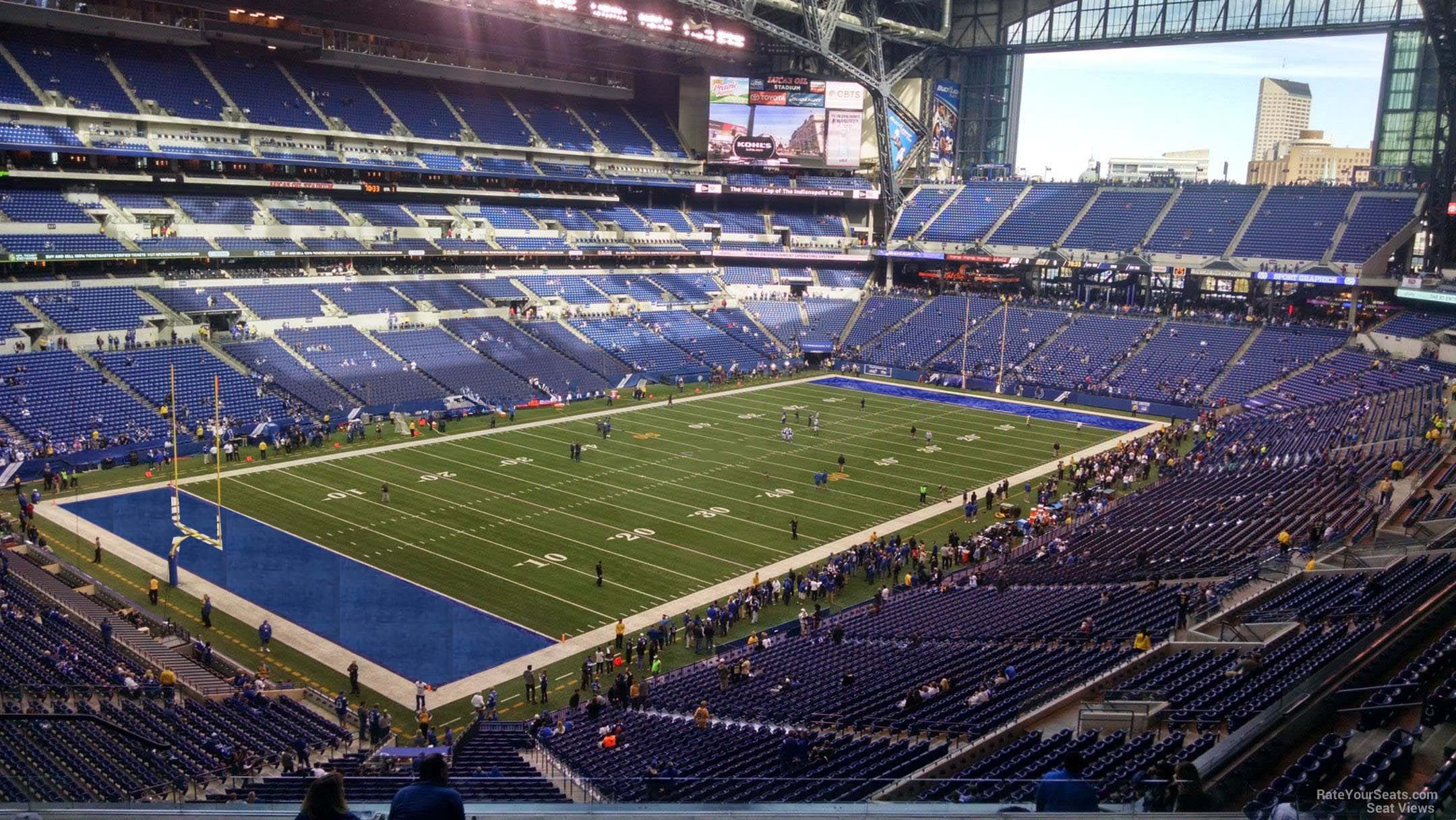 section 420, row 10 seat view  for football - lucas oil stadium