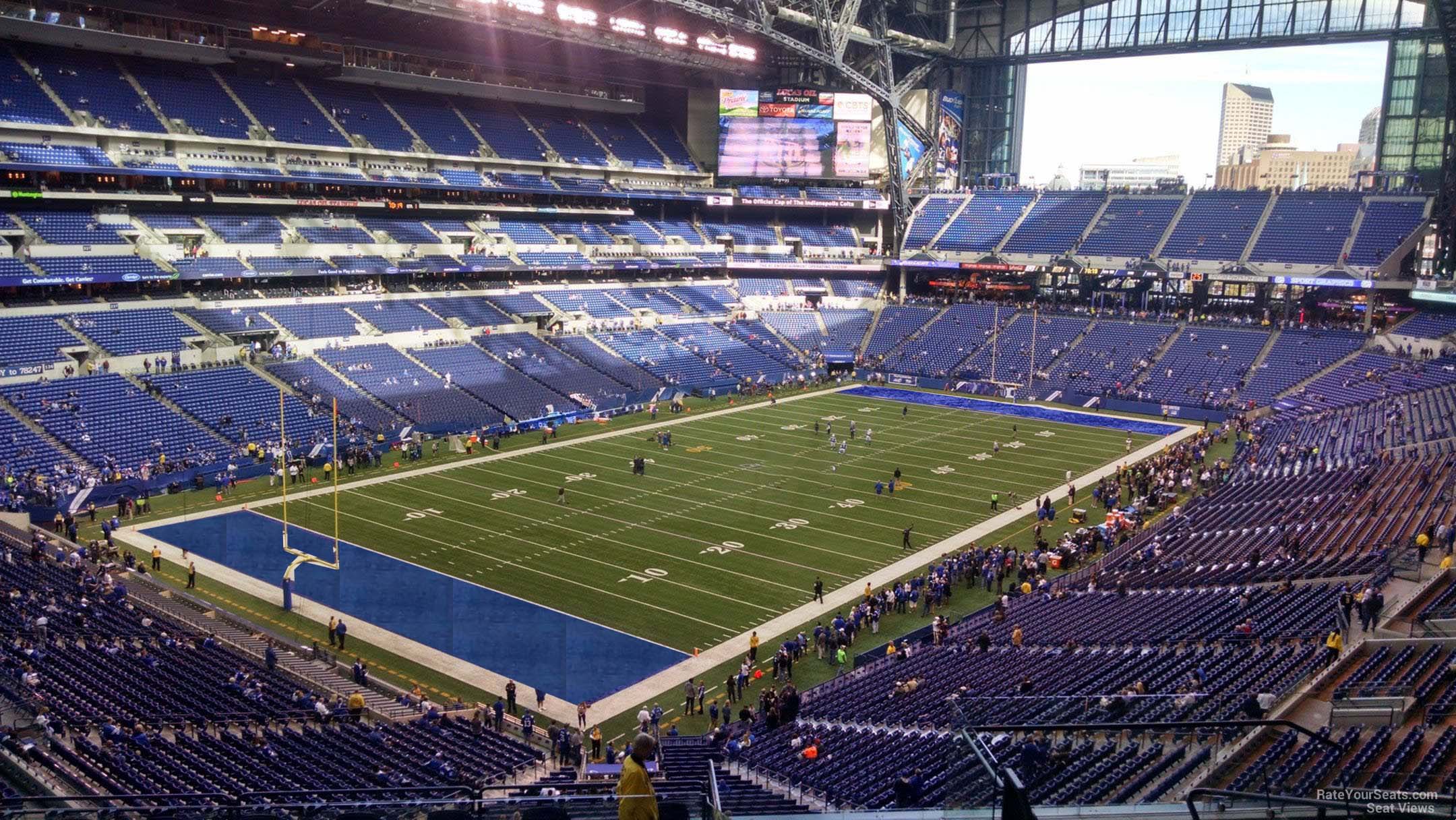 section 422, row 10 seat view  for football - lucas oil stadium