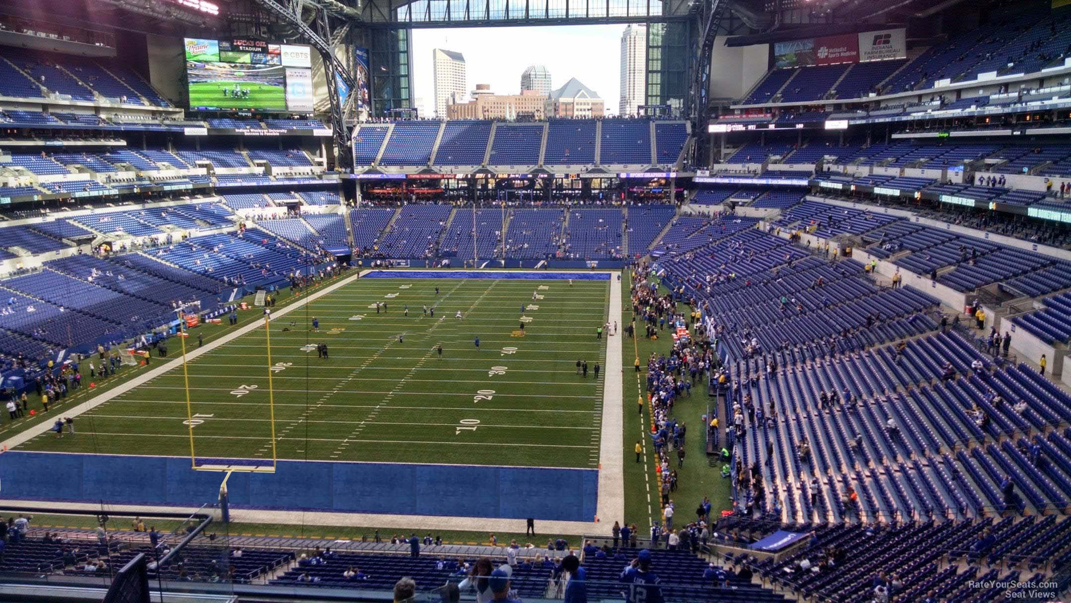 section 424, row 8 seat view  for football - lucas oil stadium