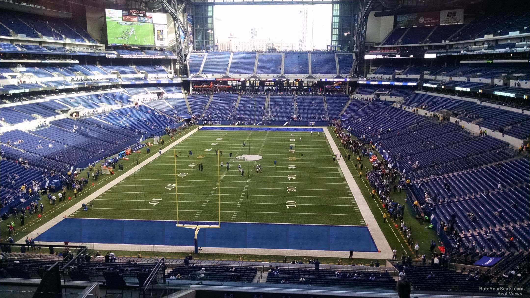 section 425, row 8 seat view  for football - lucas oil stadium