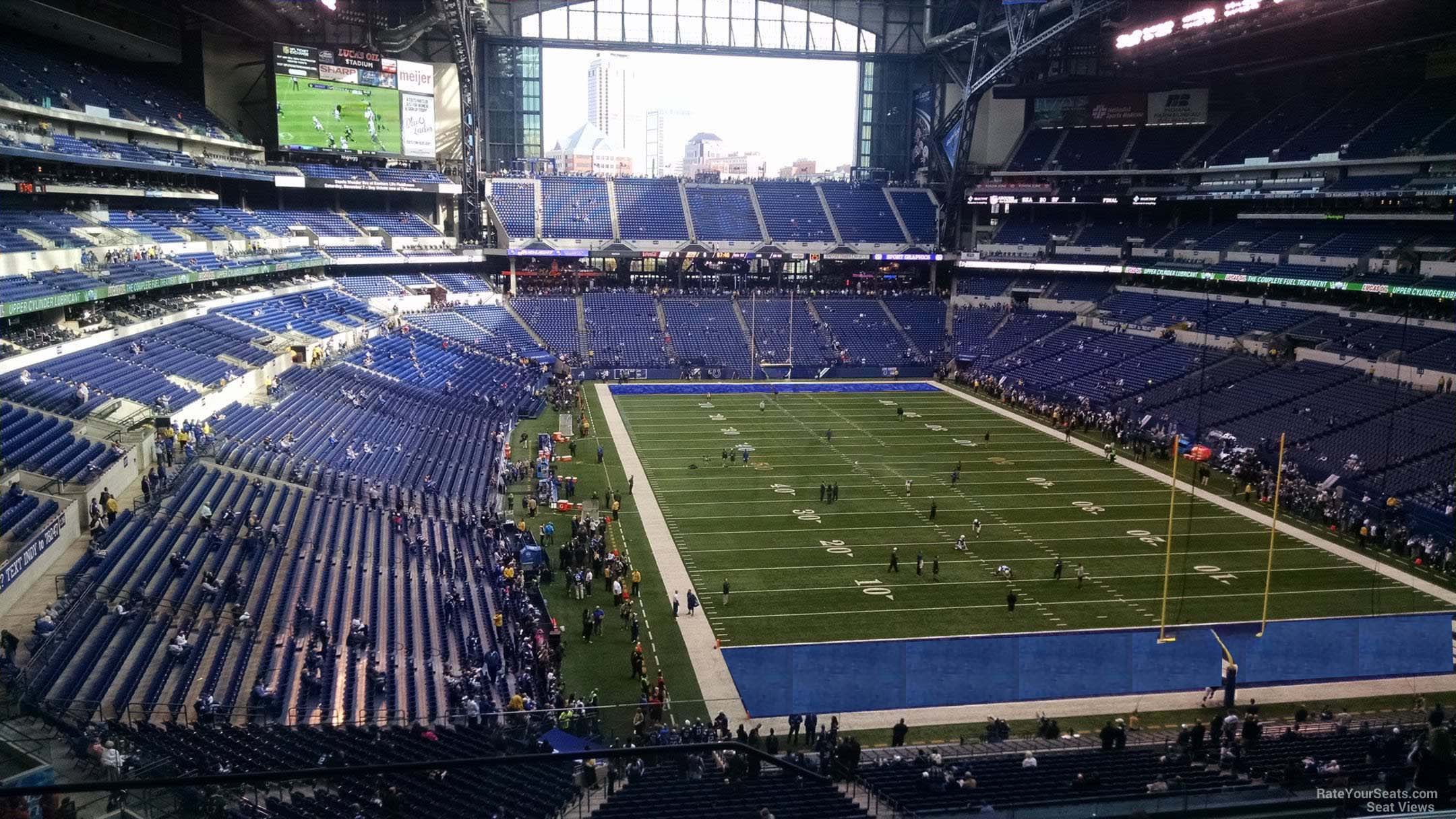 section 429, row 8 seat view  for football - lucas oil stadium