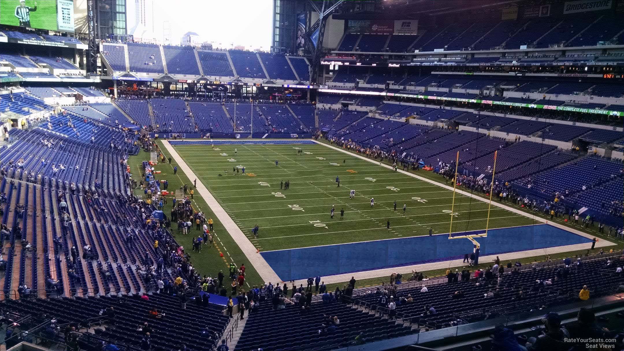 section 430, row 8 seat view  for football - lucas oil stadium