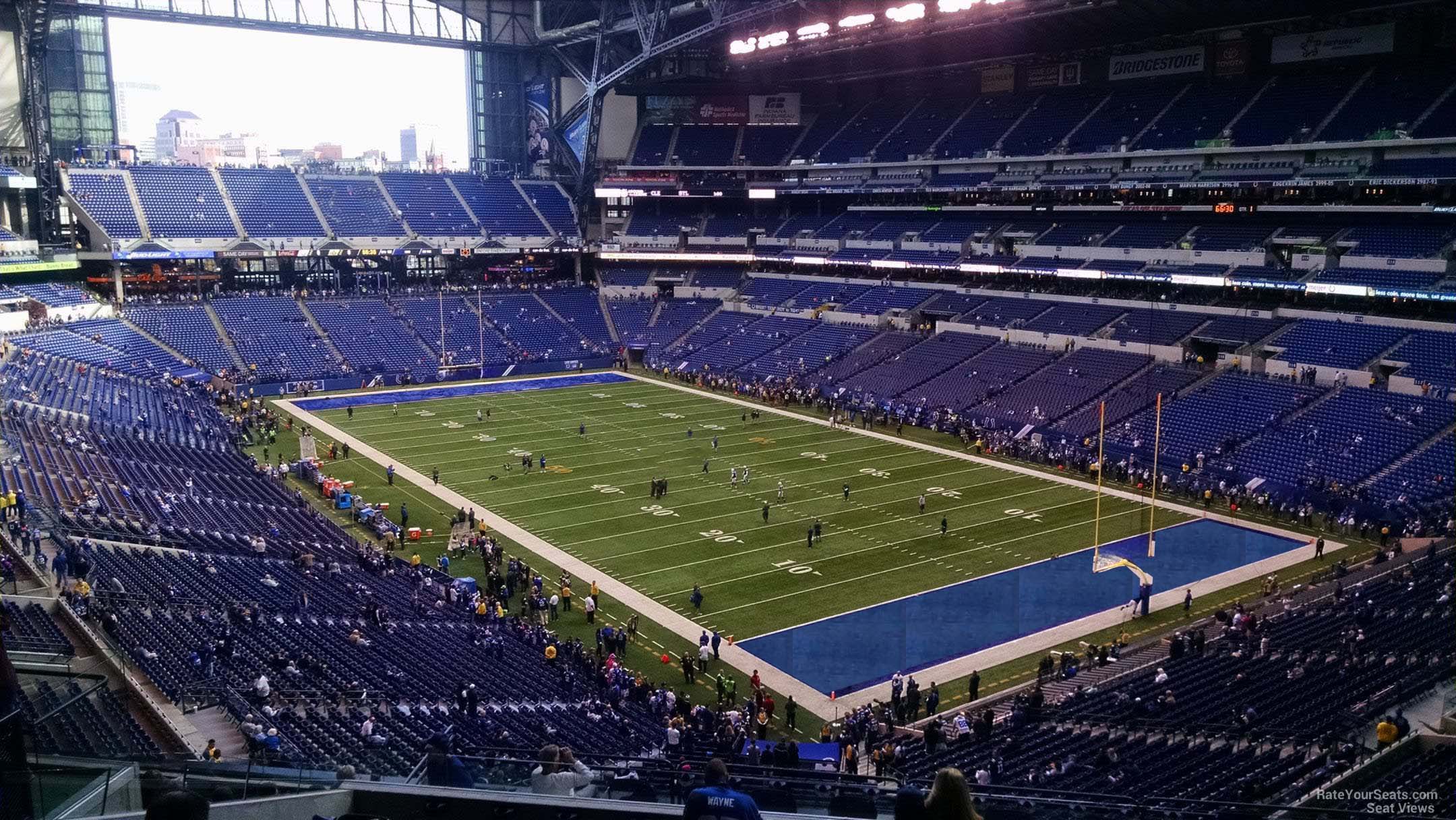section 431, row 10 seat view  for football - lucas oil stadium