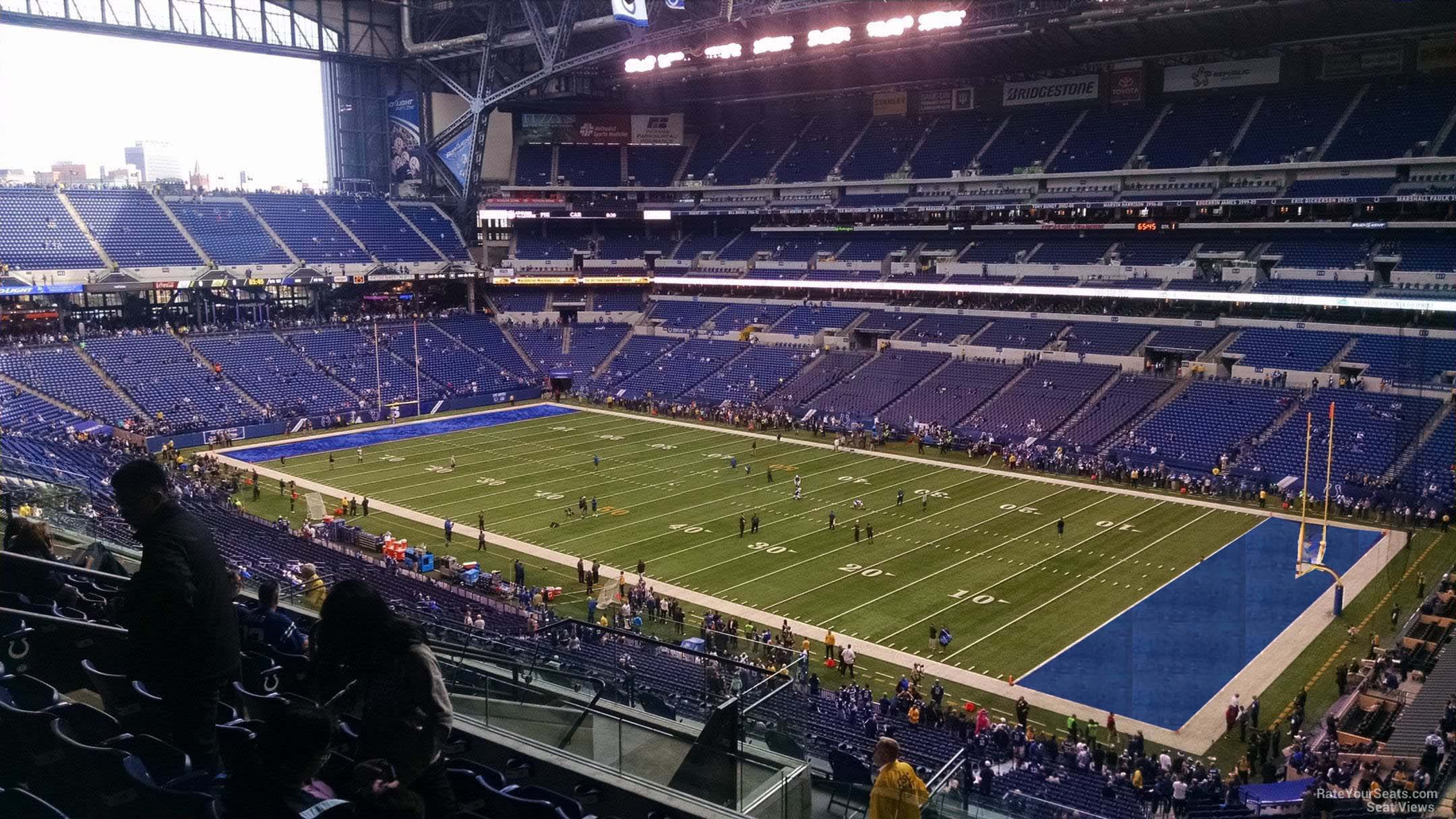section 434, row 10 seat view  for football - lucas oil stadium
