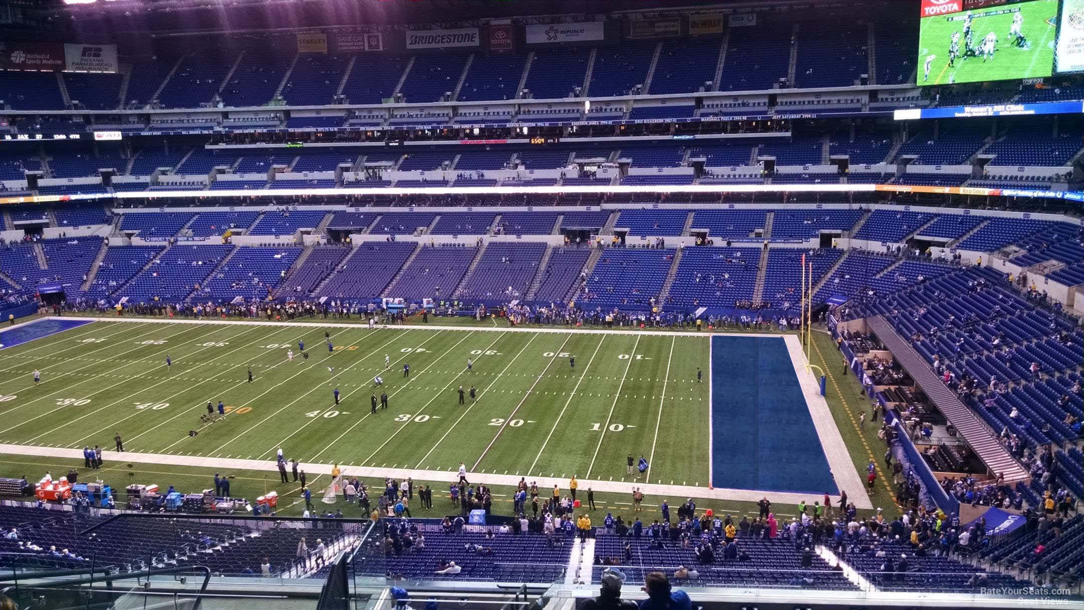 section 436, row 10 seat view  for football - lucas oil stadium