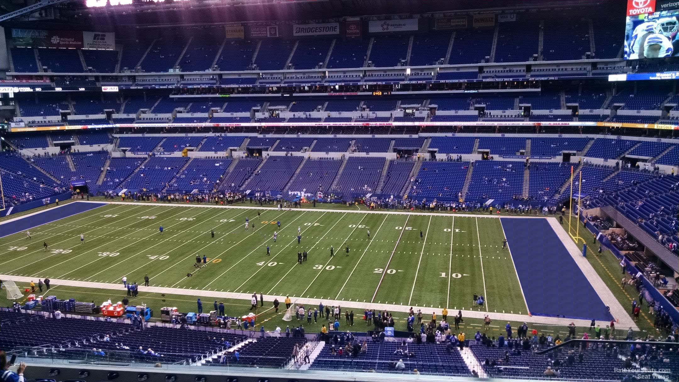 section 437, row 10 seat view  for football - lucas oil stadium