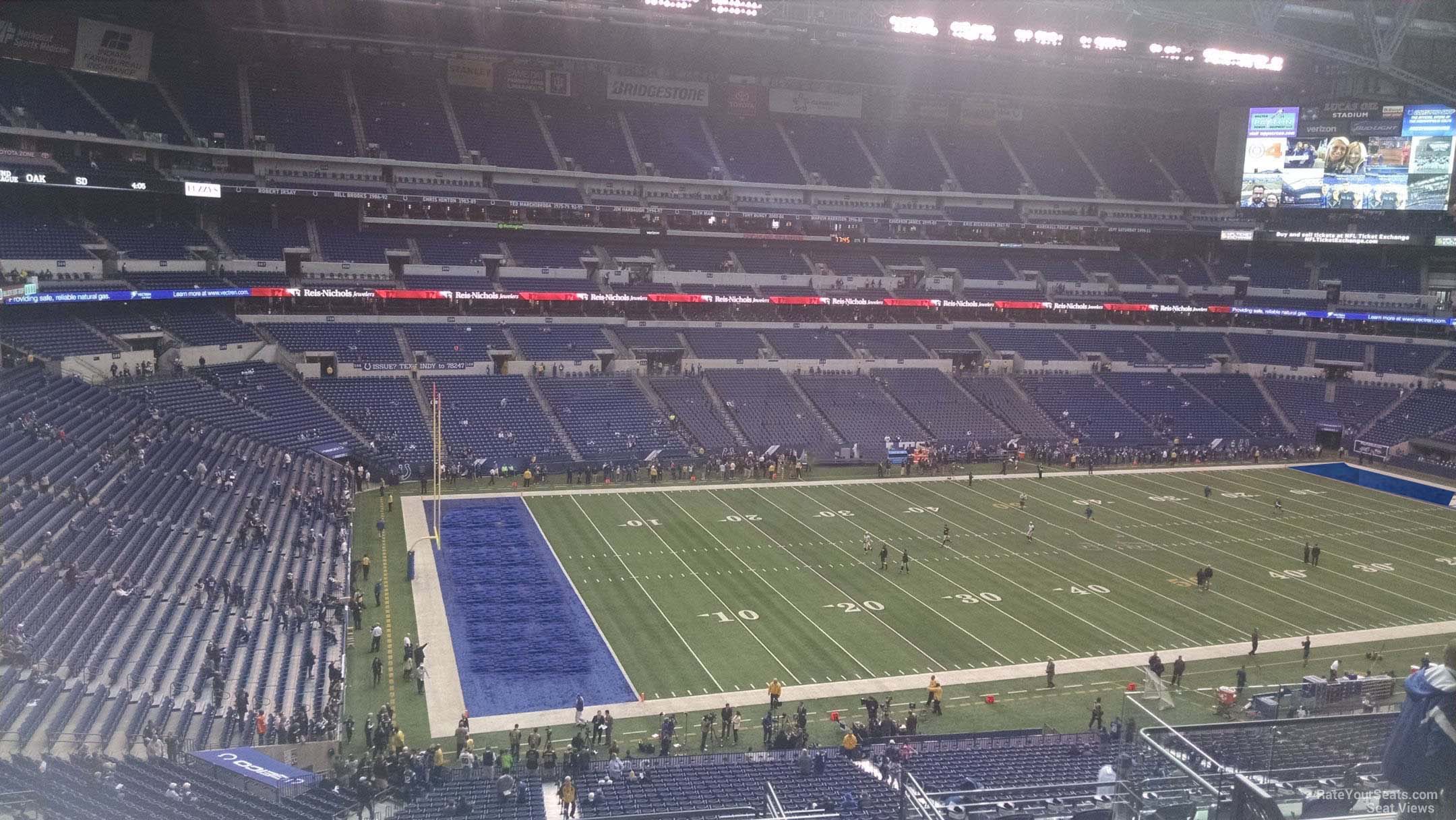 section 445, row 7 seat view  for football - lucas oil stadium
