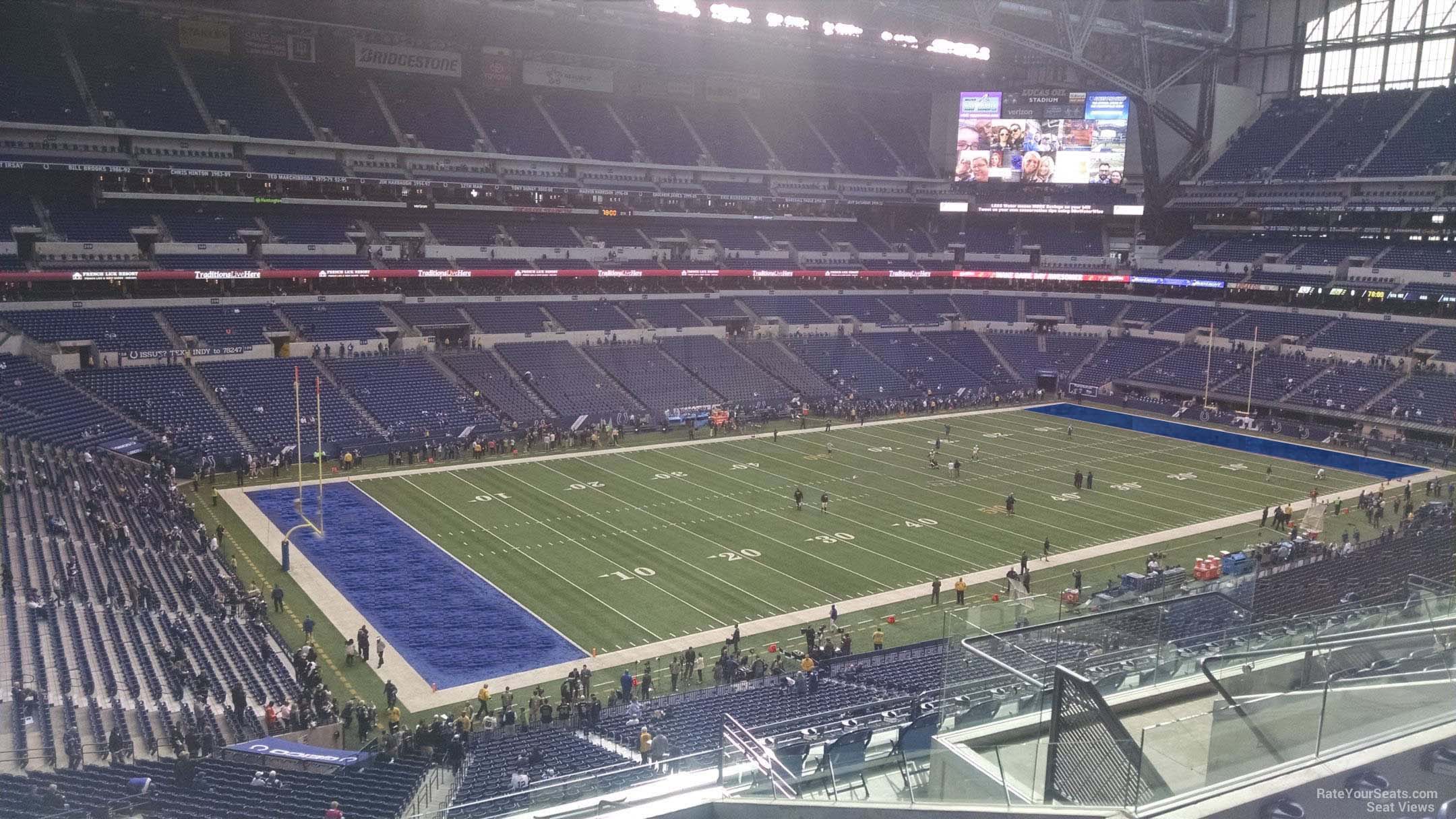 section 446, row 7 seat view  for football - lucas oil stadium