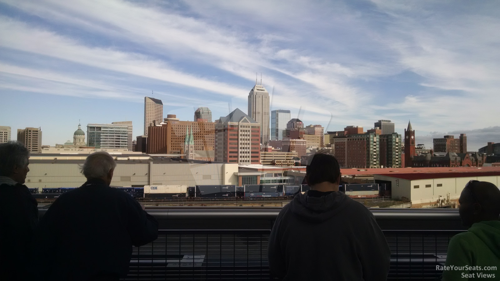 view of indianapolis from inside lucas oil stadium